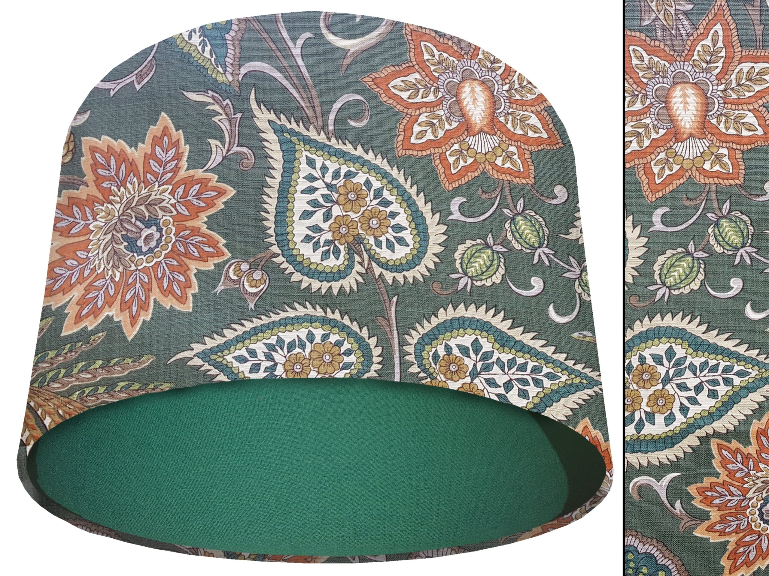 Paisley Green Light Shade Green, Bold Contemporary Home