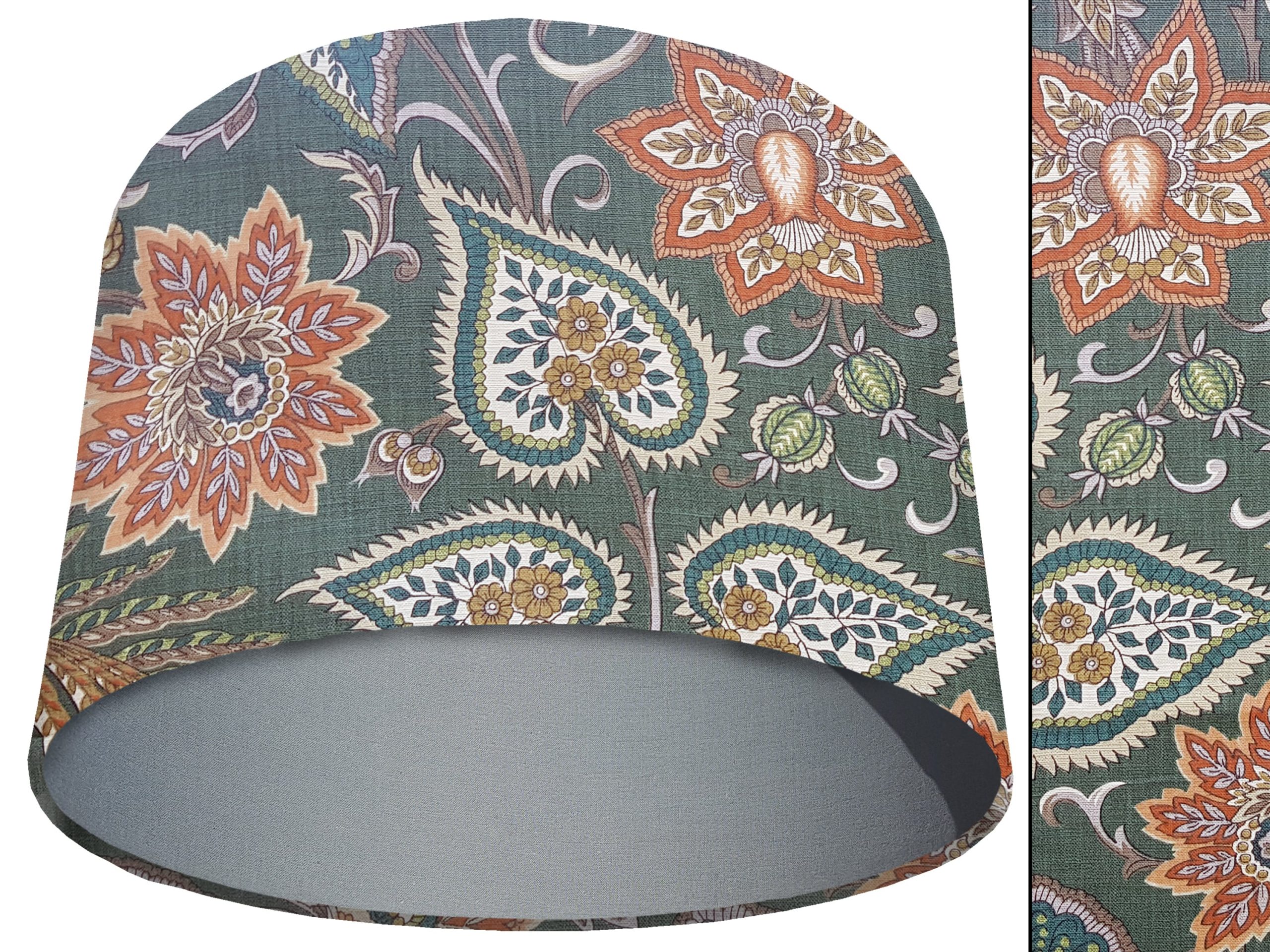 Paisley Green Light Shade Light Grey, Bold Contemporary Home