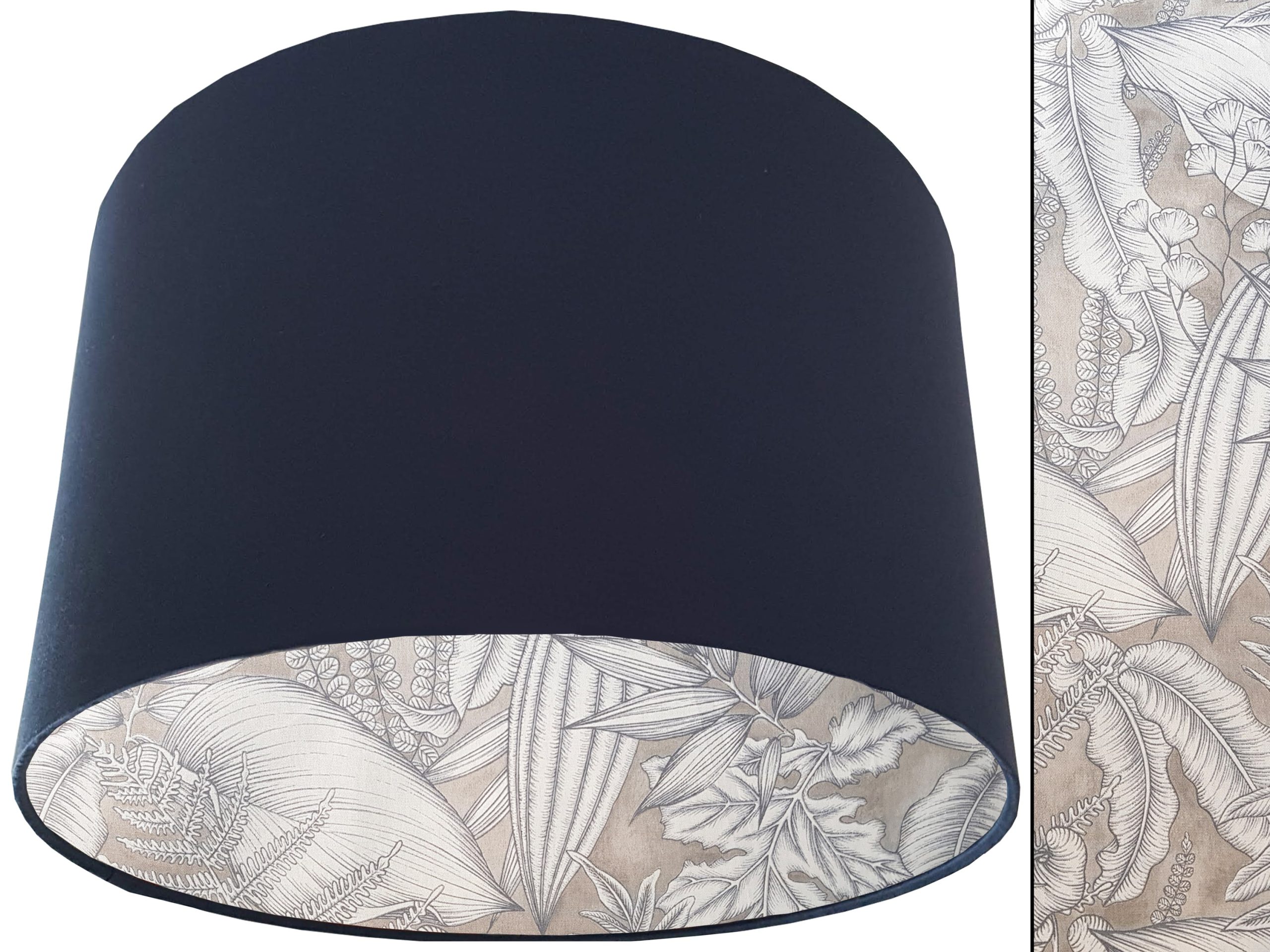 Grey Tropical Lampshade Blue, Modern Stylish Interior