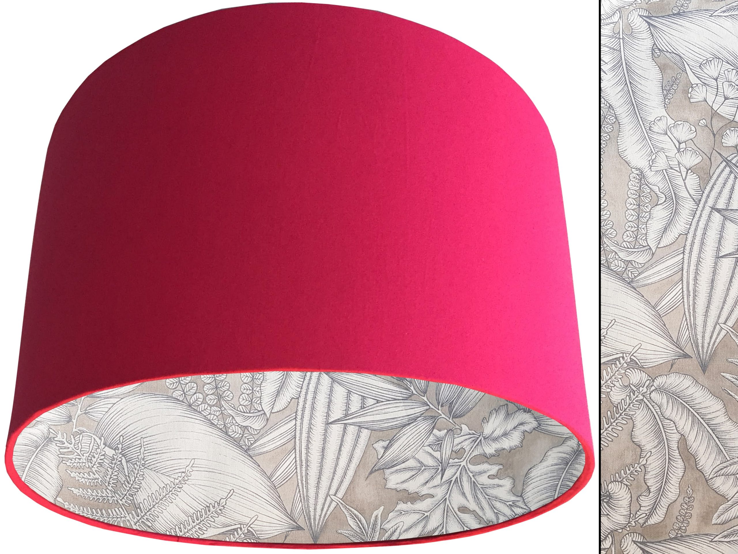 Grey Tropical Lampshade Pink, Modern Stylish Interior