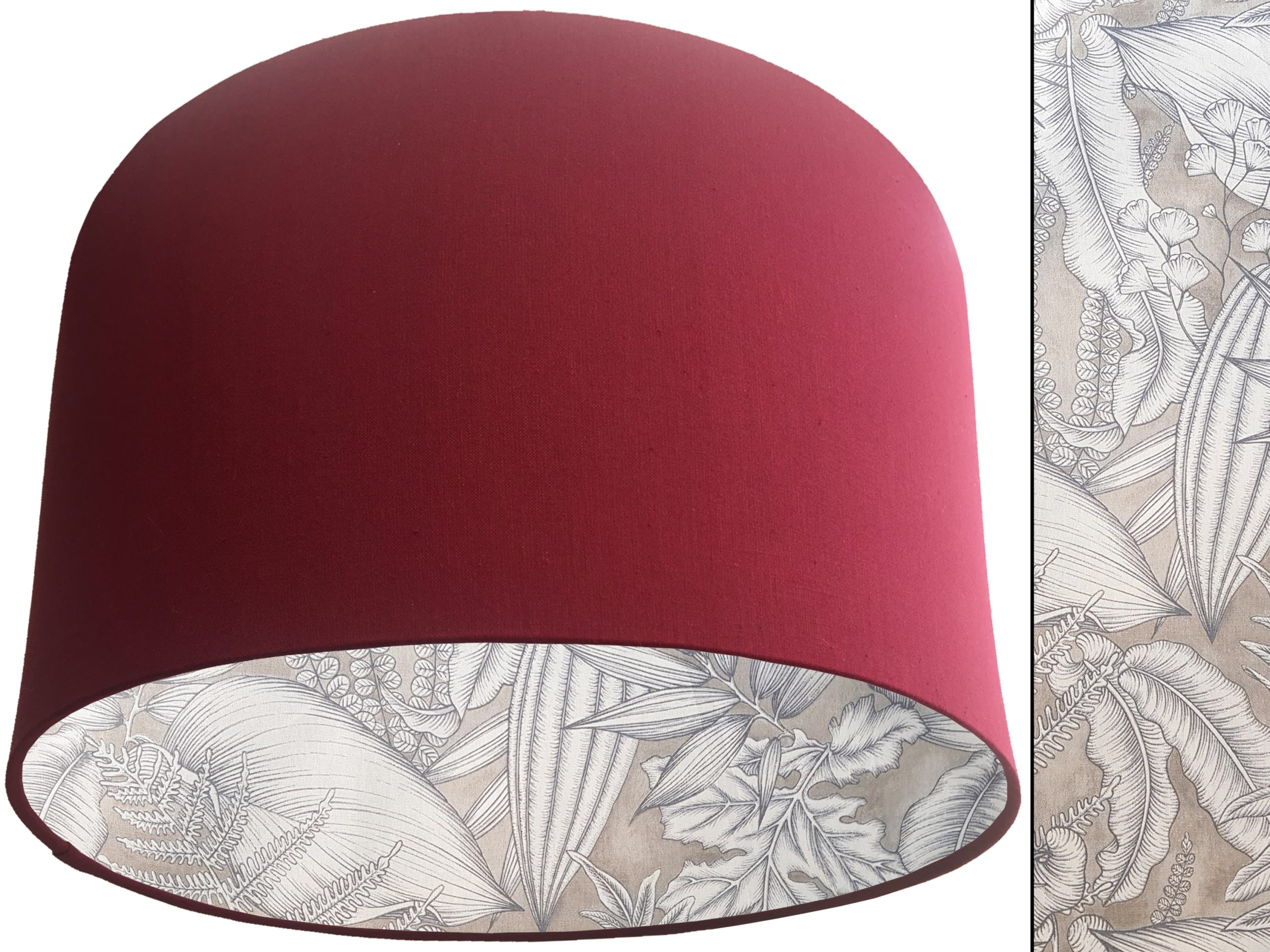 Grey Tropical Lampshade Red, Modern Stylish Interior