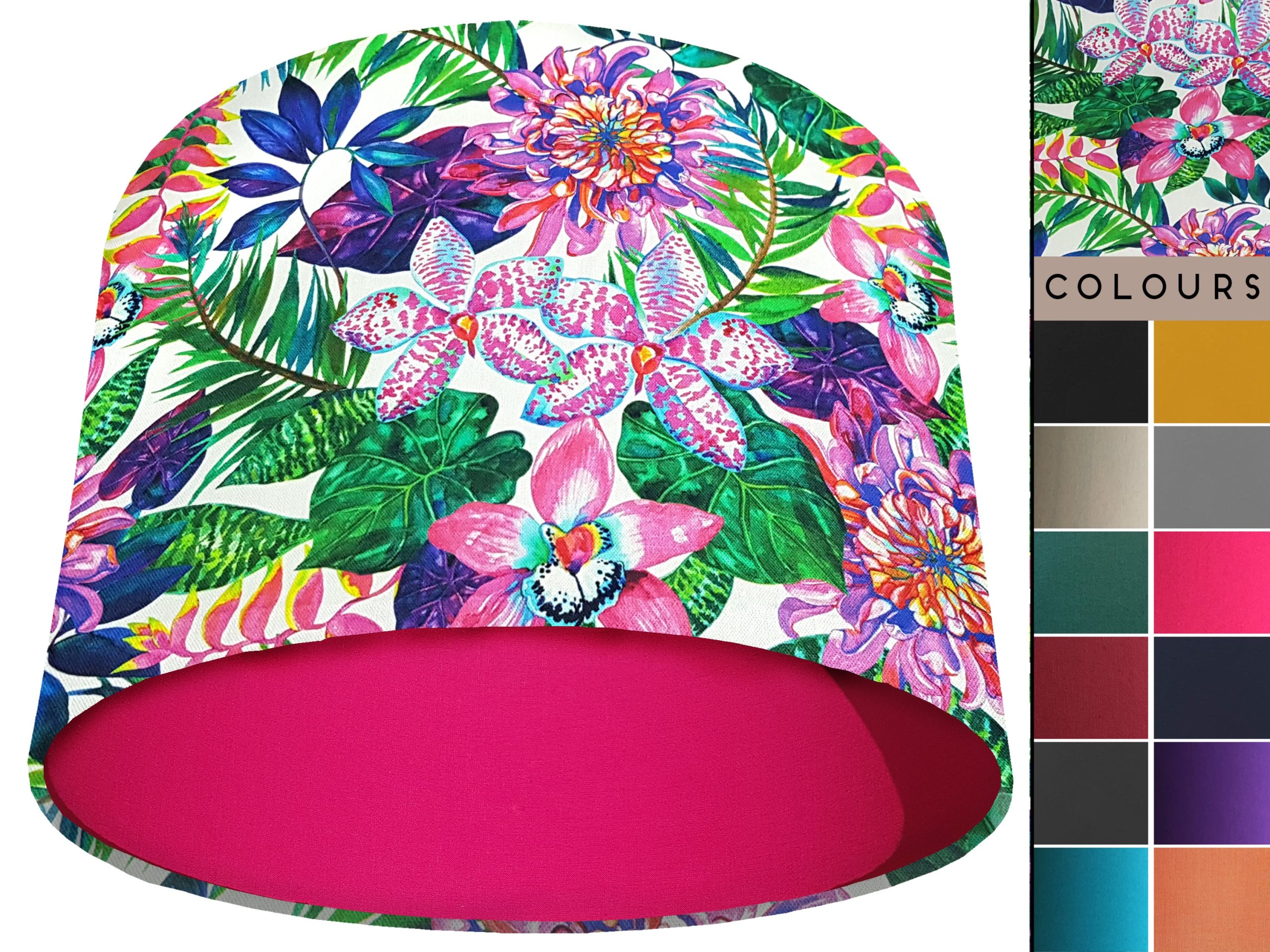 Bright Tropics Light Shade Pink, Bold Tropical Home Interior