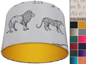 Savannah Animals Light Shade Yellow, African Lampshade