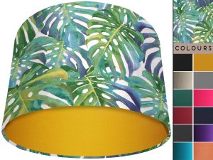 Green Palm Leaves Light Shade Yellow, Tropical Home