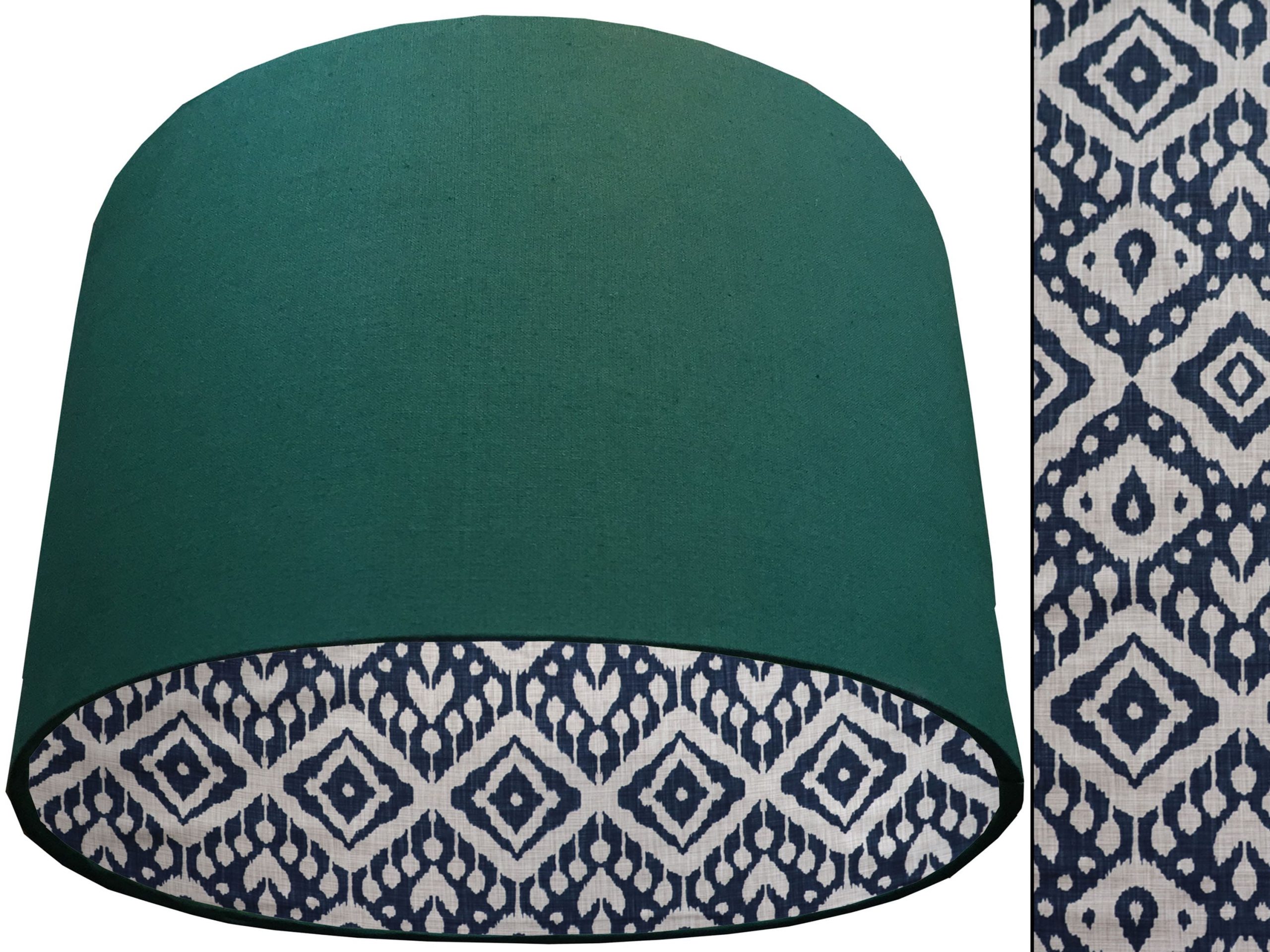 Marrakech Blue Lampshade Green, Geometric Light Shade