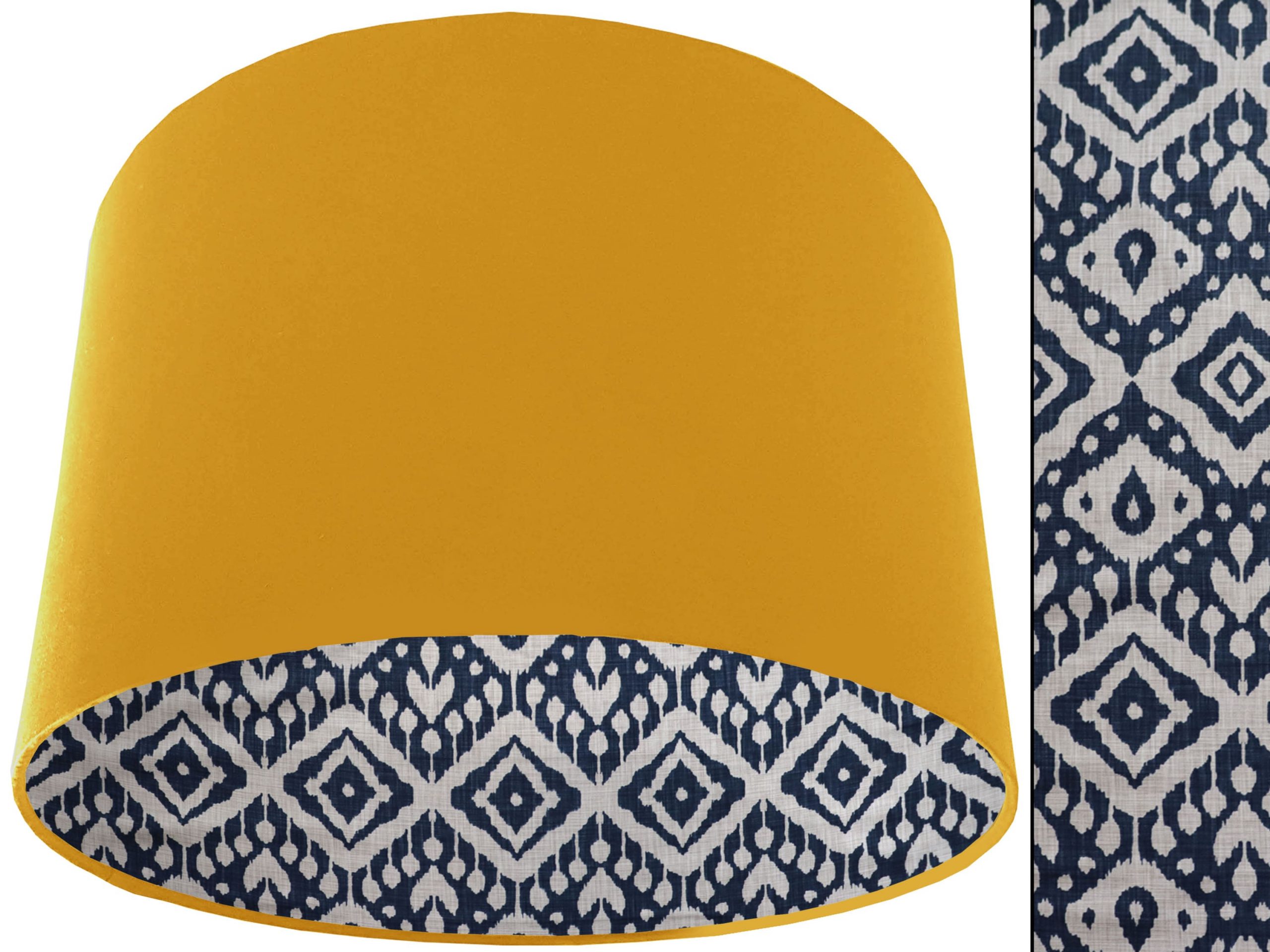 Marrakech Blue Lampshade Yellow, Geometric Light Shade