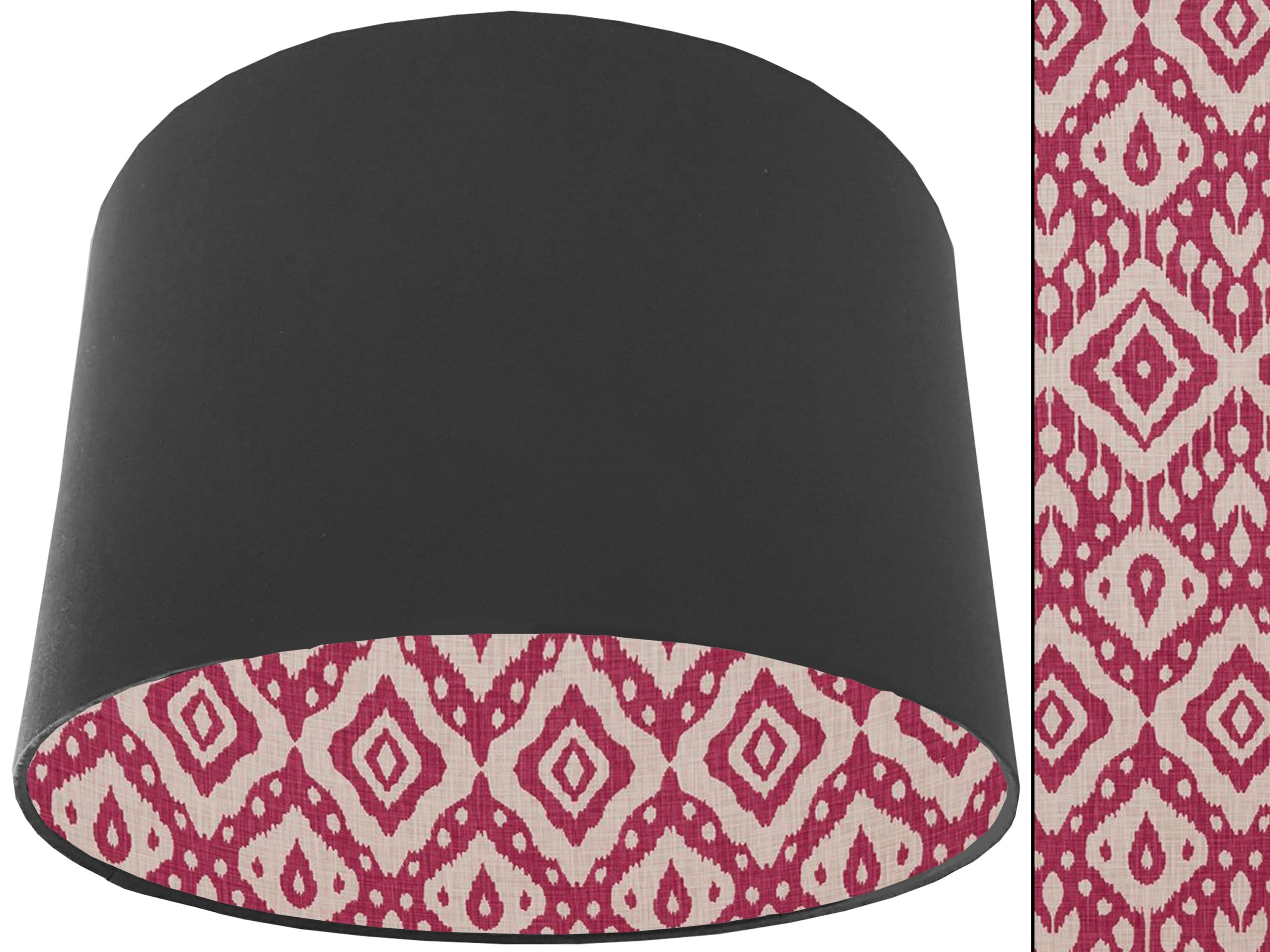 Marrakech Pink Lampshade Dark Grey, Vibrant Home Interior