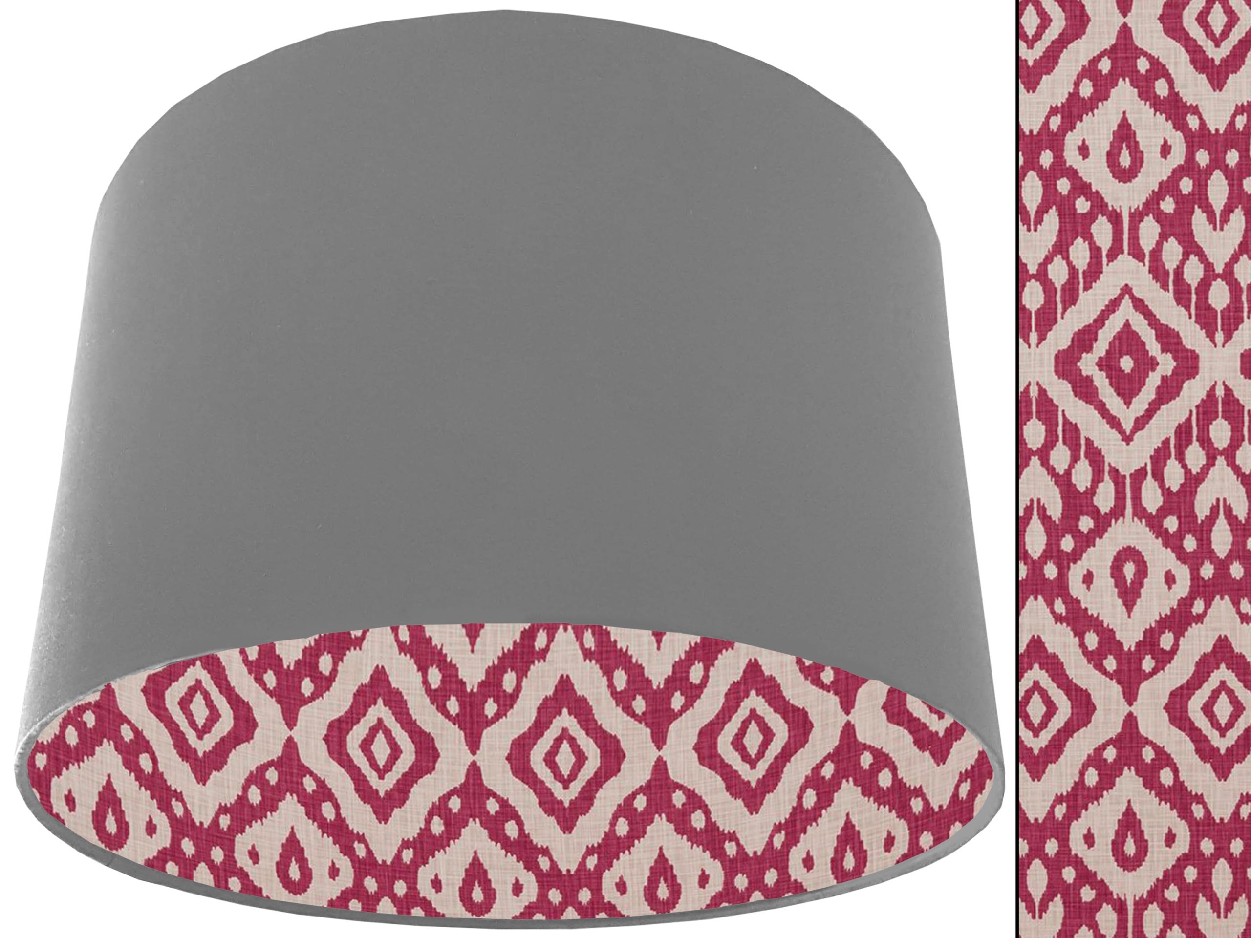 Marrakech Pink Lampshade Light Grey, Vibrant Home Interior