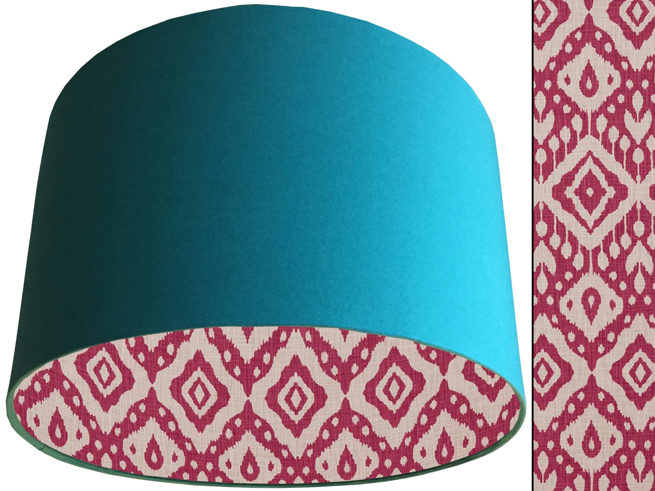 Marrakech Pink Lampshade Teal, Vibrant Home Interior