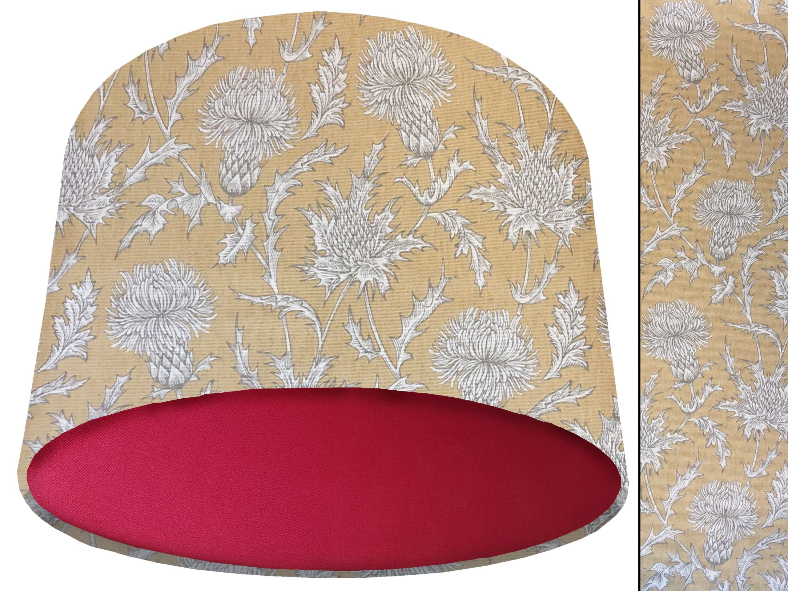 Mustard Thistle Light Shade Red, Scotland Lampshade
