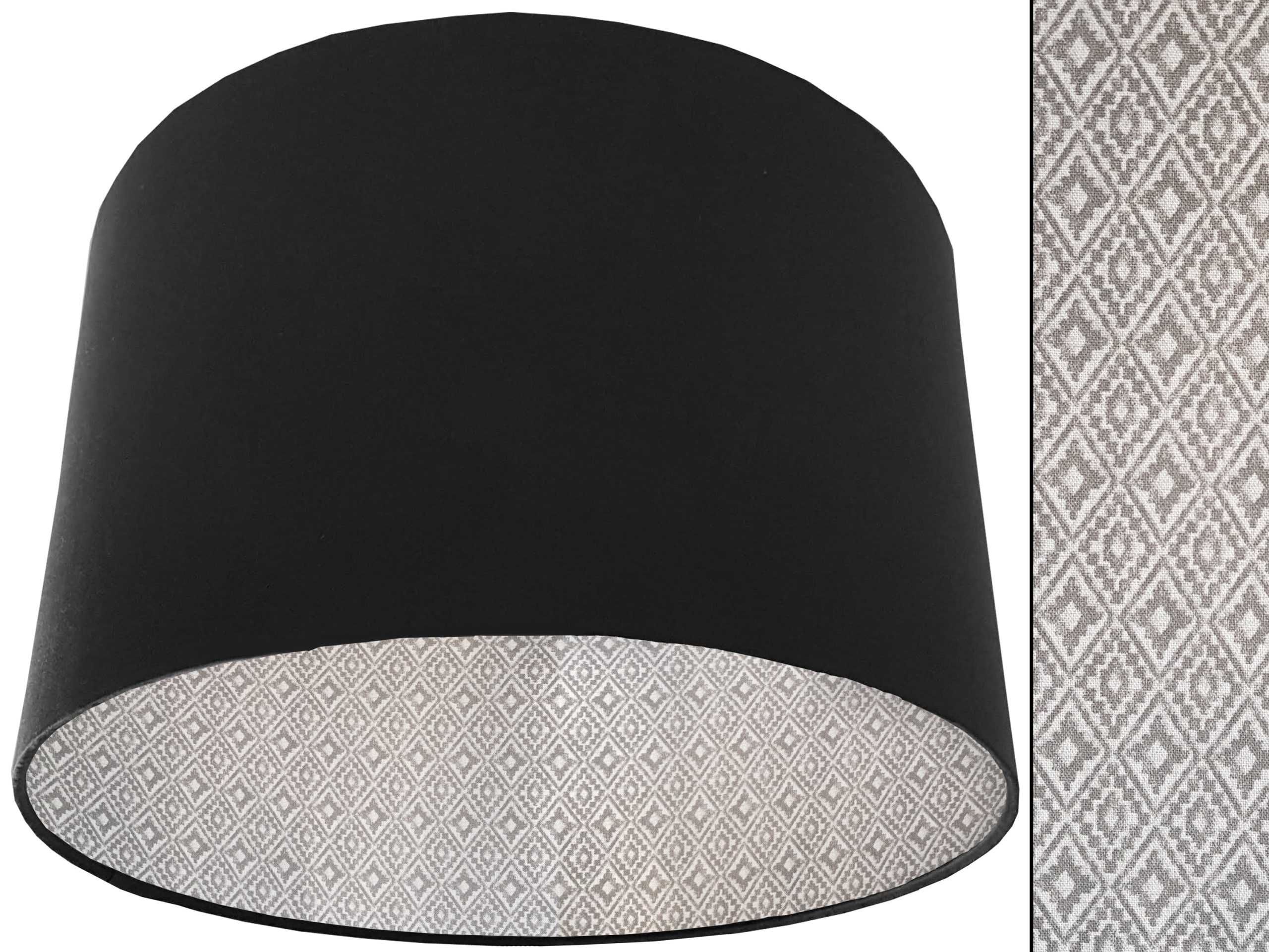 Navajo Grey Lampshade Black, Inspired Native American
