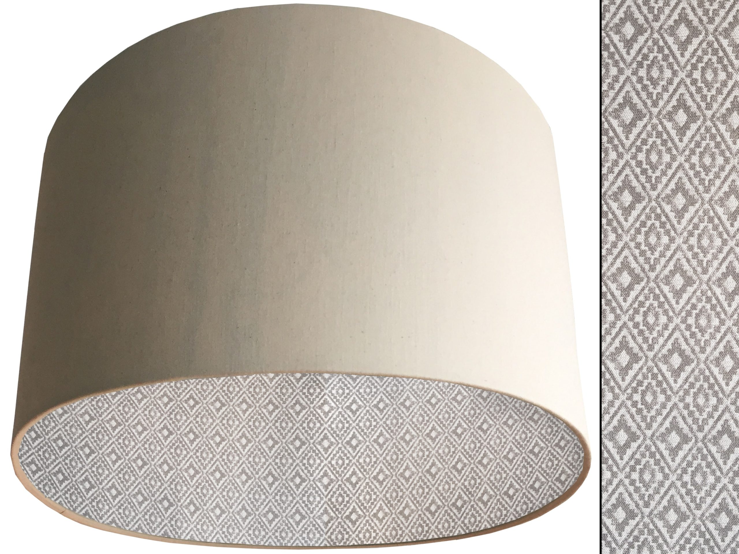 Navajo Grey Lampshade Cream, Inspired Native American