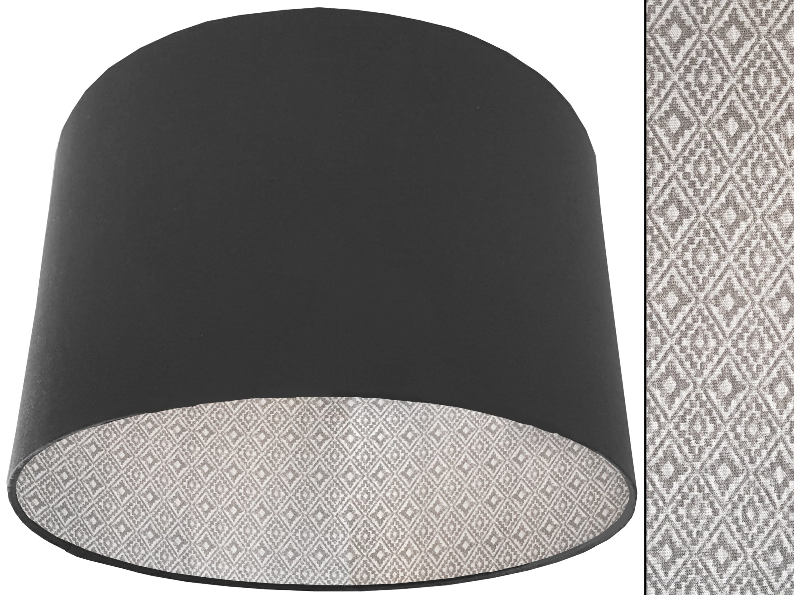 Navajo Grey Lampshade Dark Grey, Inspired Native American