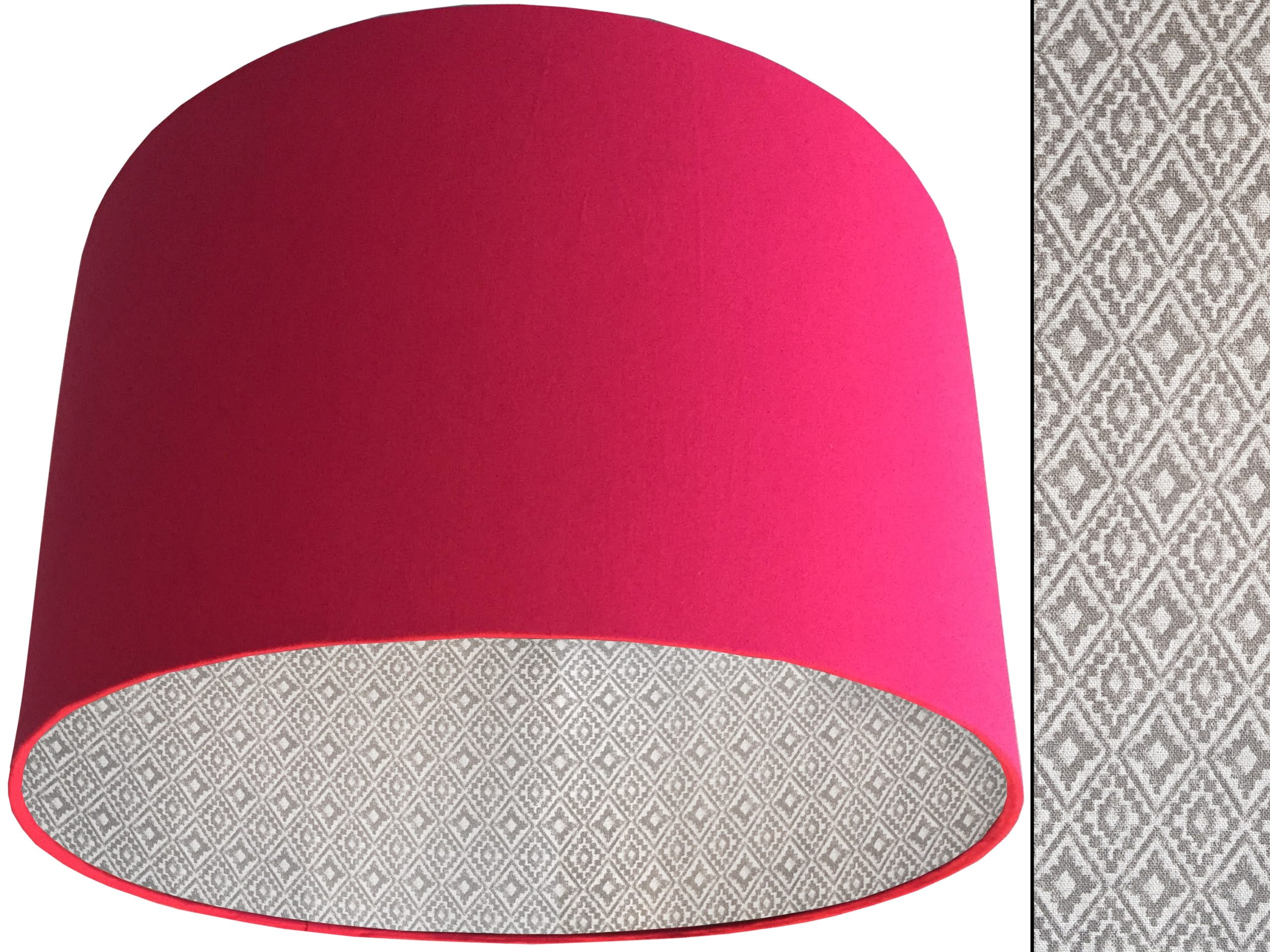 Navajo Grey Lampshade Pink, Inspired Native American