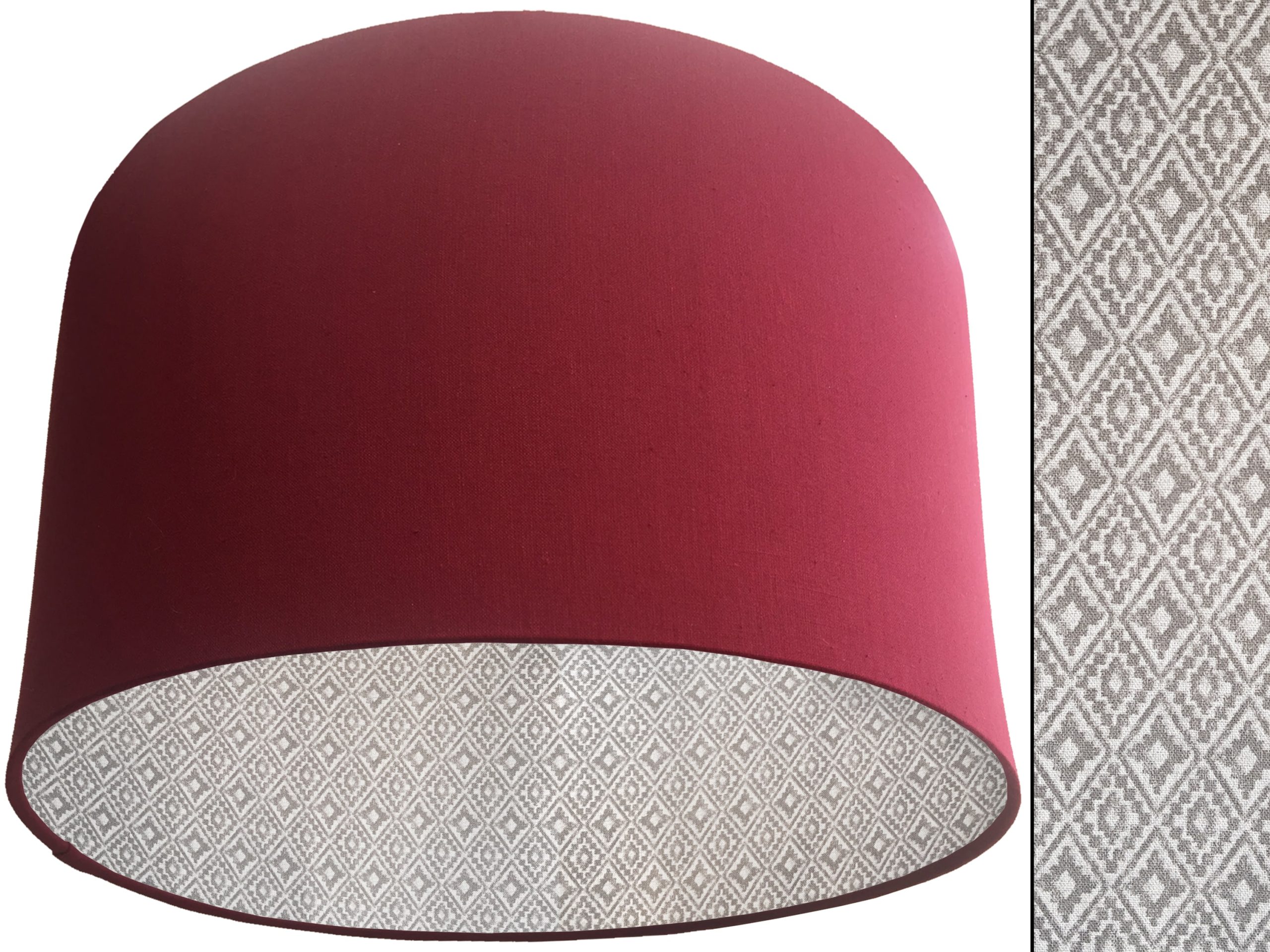 Navajo Grey Lampshade Red, Inspired Native American