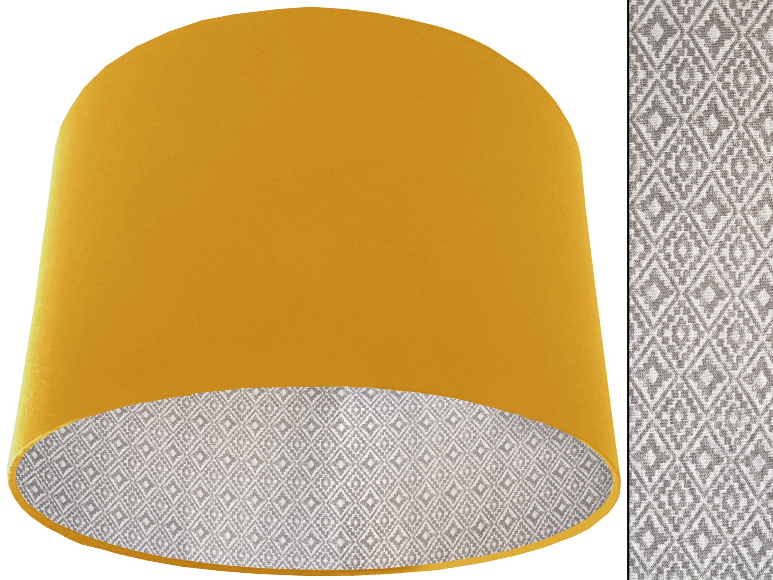 Navajo Grey Lampshade Yellow, Inspired Native American