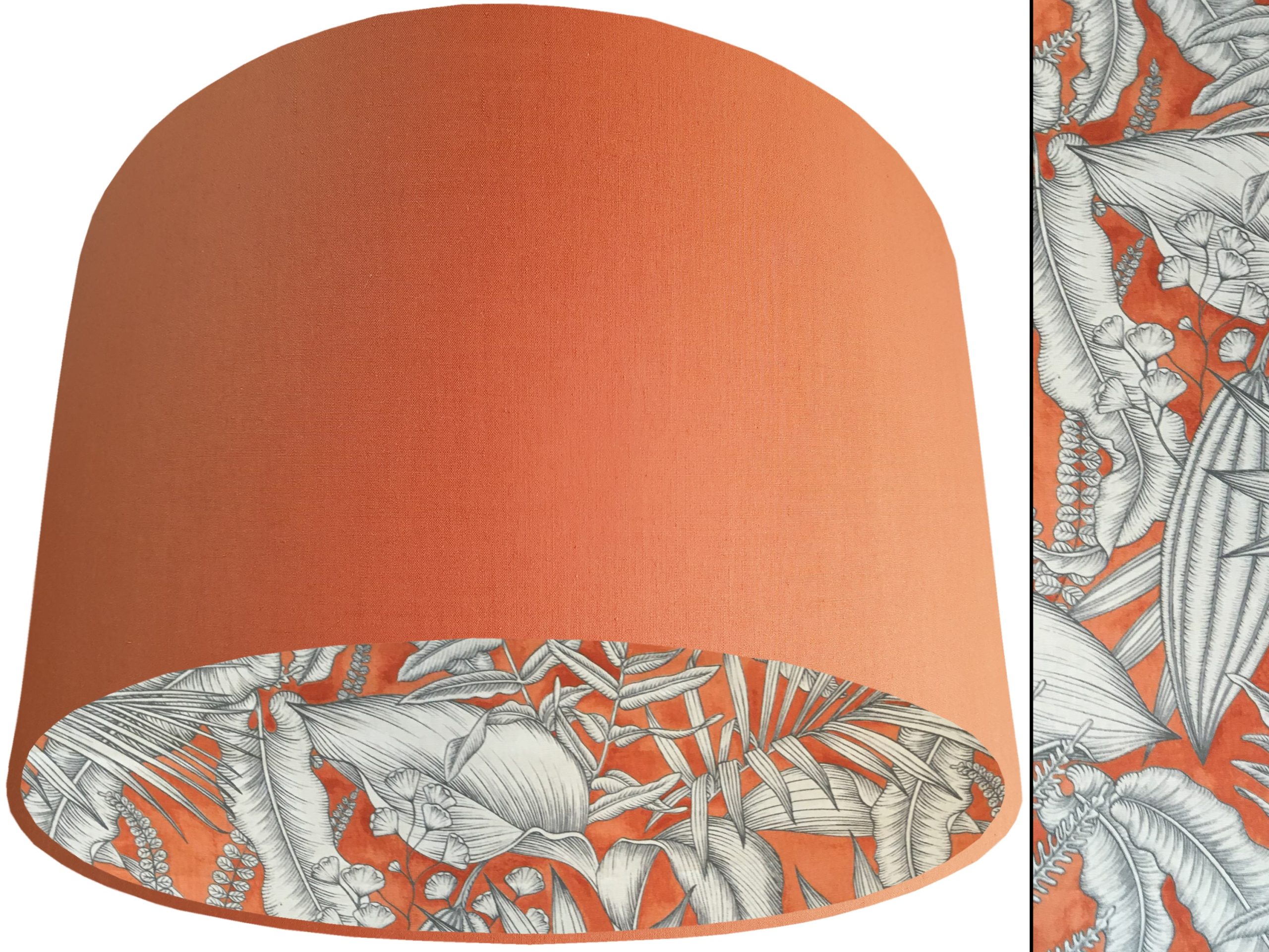 Orange Tropical Lampshade Orange, Bold Vibrant Home Light