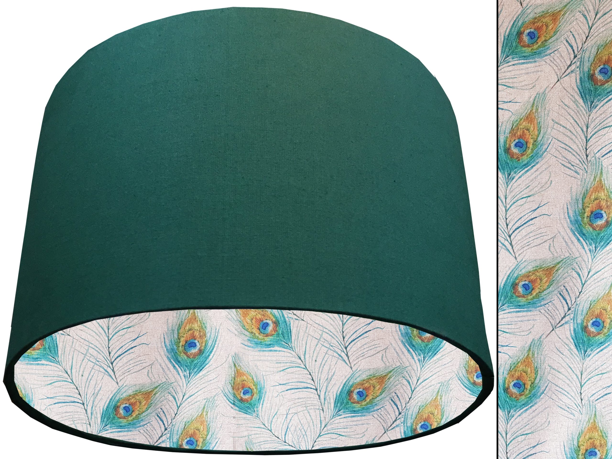 Peacock Feather Lampshade Green, Classic Country Home
