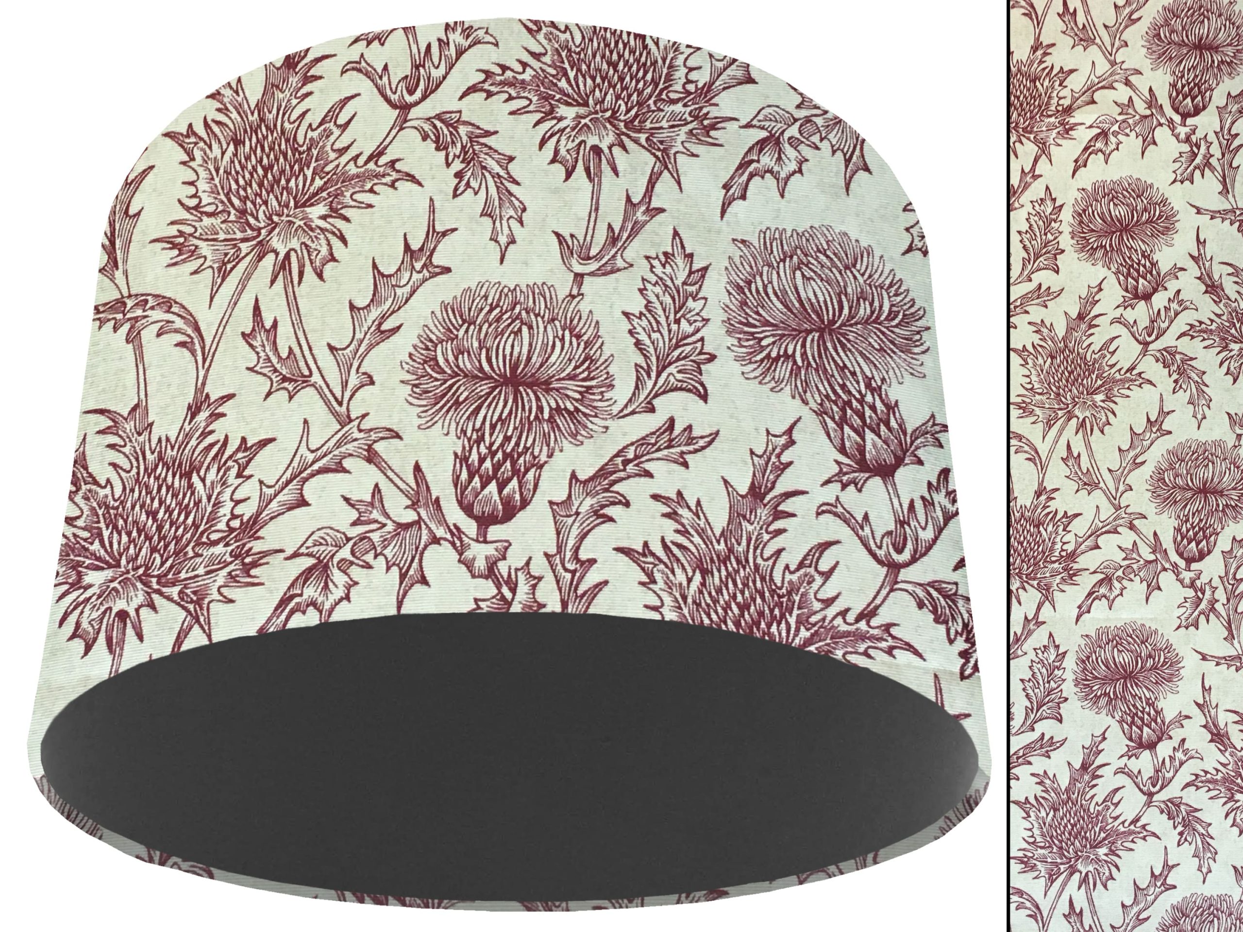 Red Thistle Light Shade Dark Grey, Scottish Thistle Lampshade