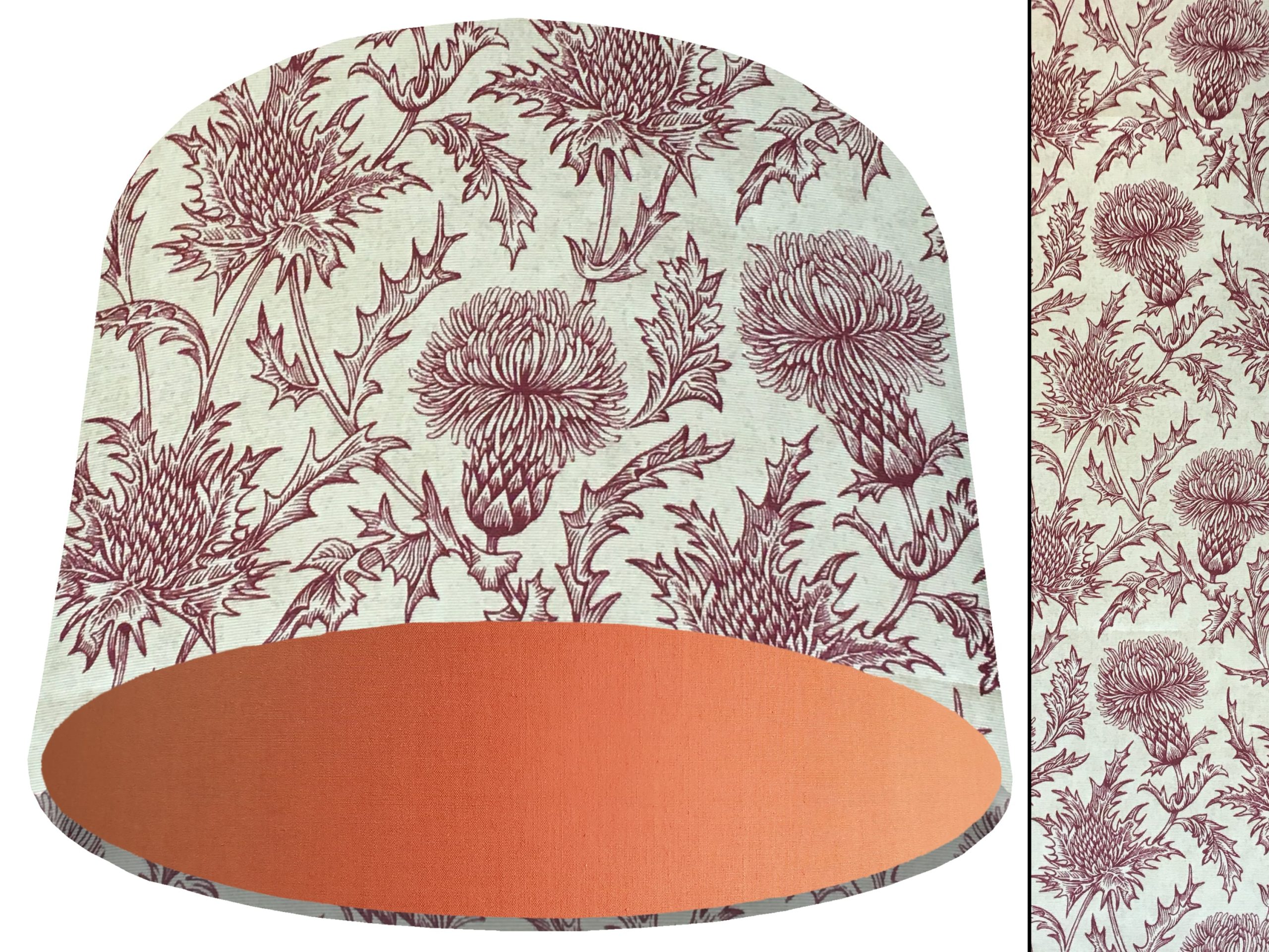 Red Thistle Light Shade Orange, Scottish Thistle Lampshade
