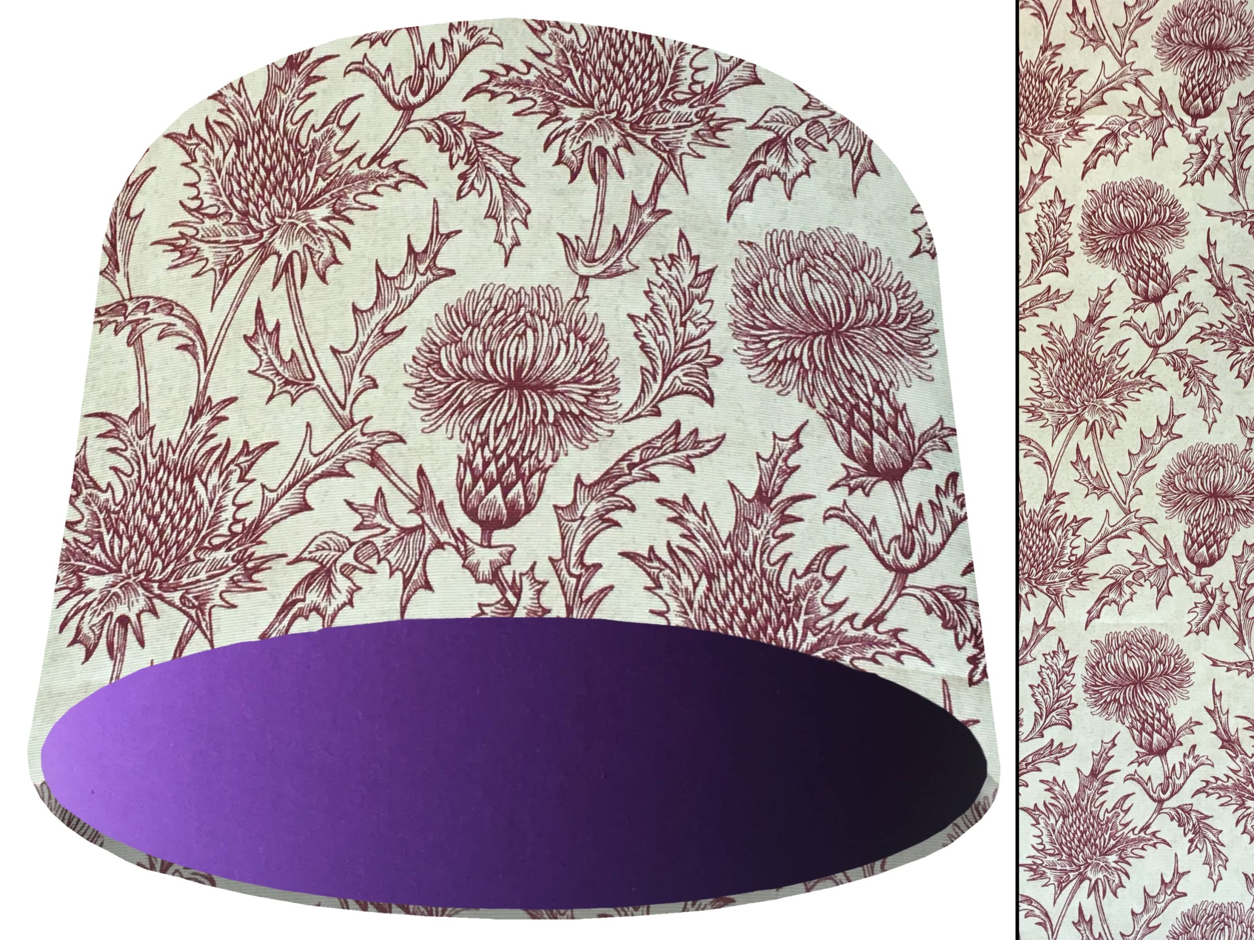 Red Thistle Light Shade Purple, Scottish Thistle Lampshade