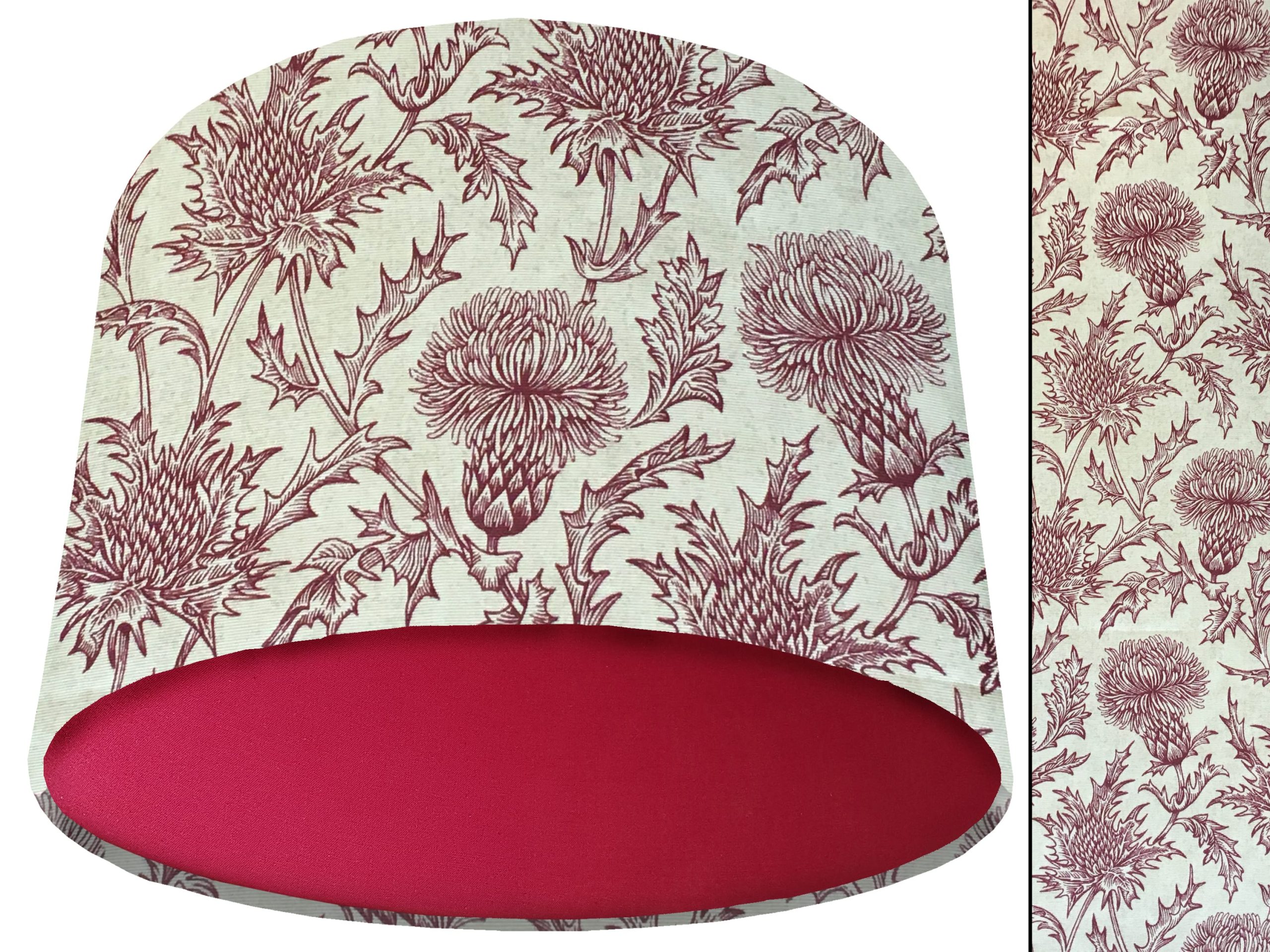 Red Thistle Light Shade Red, Scottish Thistle Lampshade