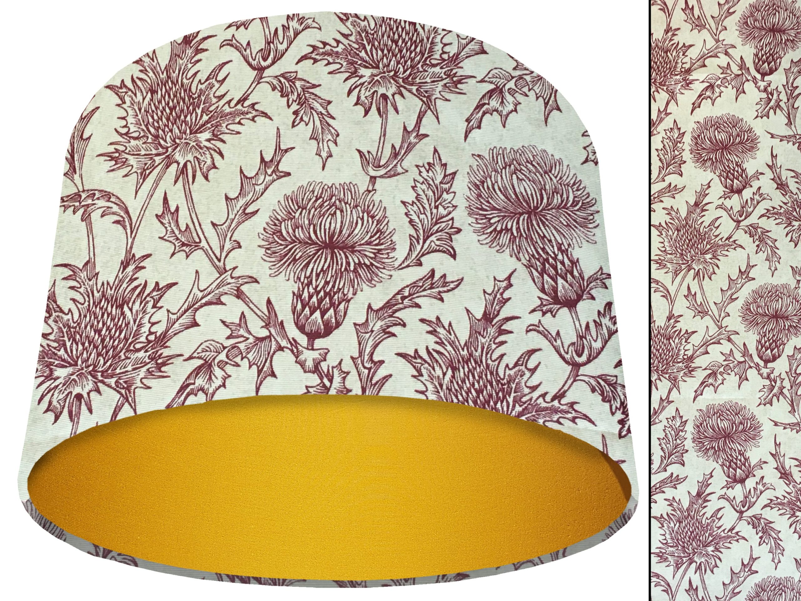Red Thistle Light Shade Yellow, Scottish Thistle Lampshade