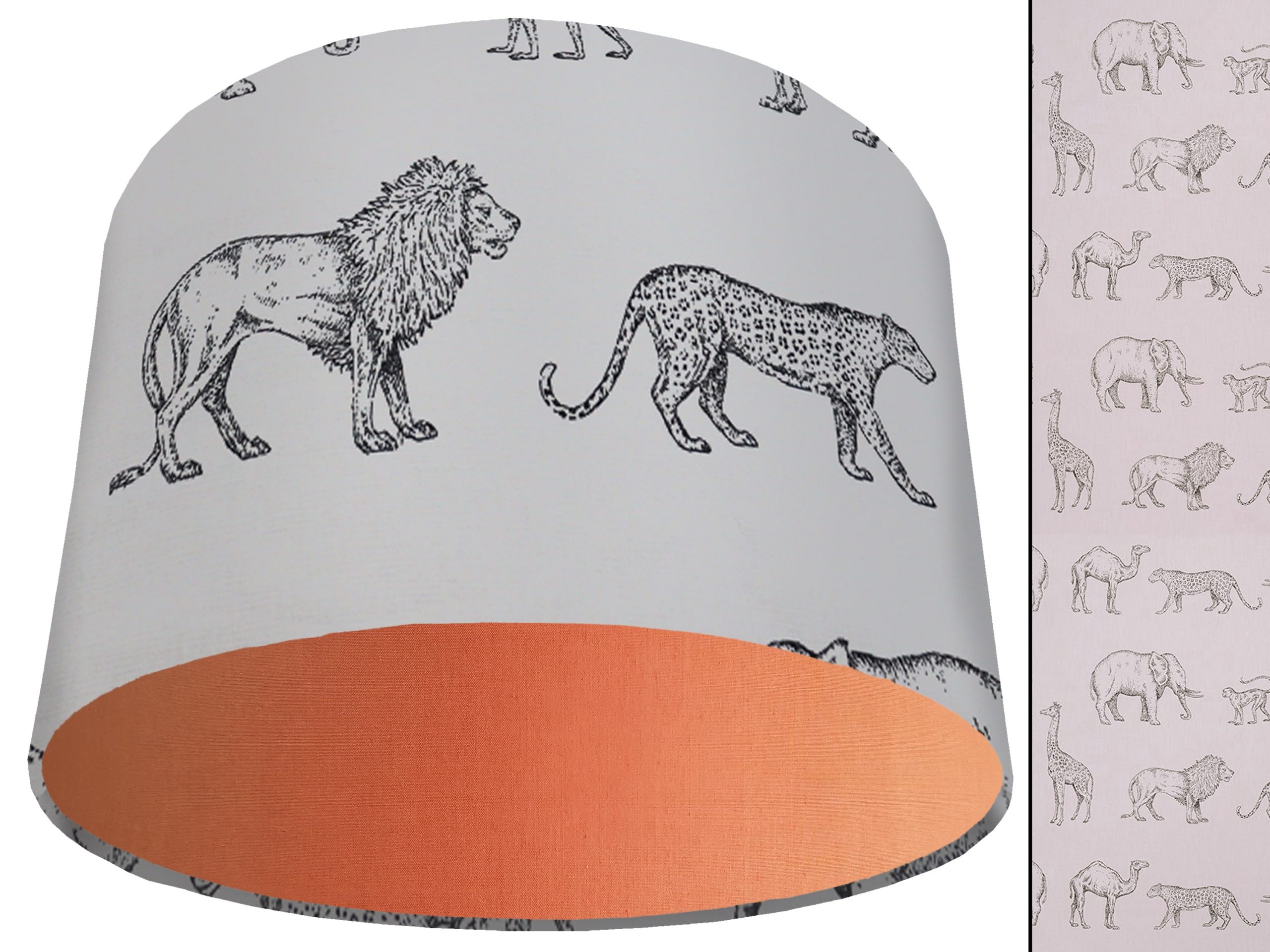 Savannah Animals Light Shade Orange, African Lampshade