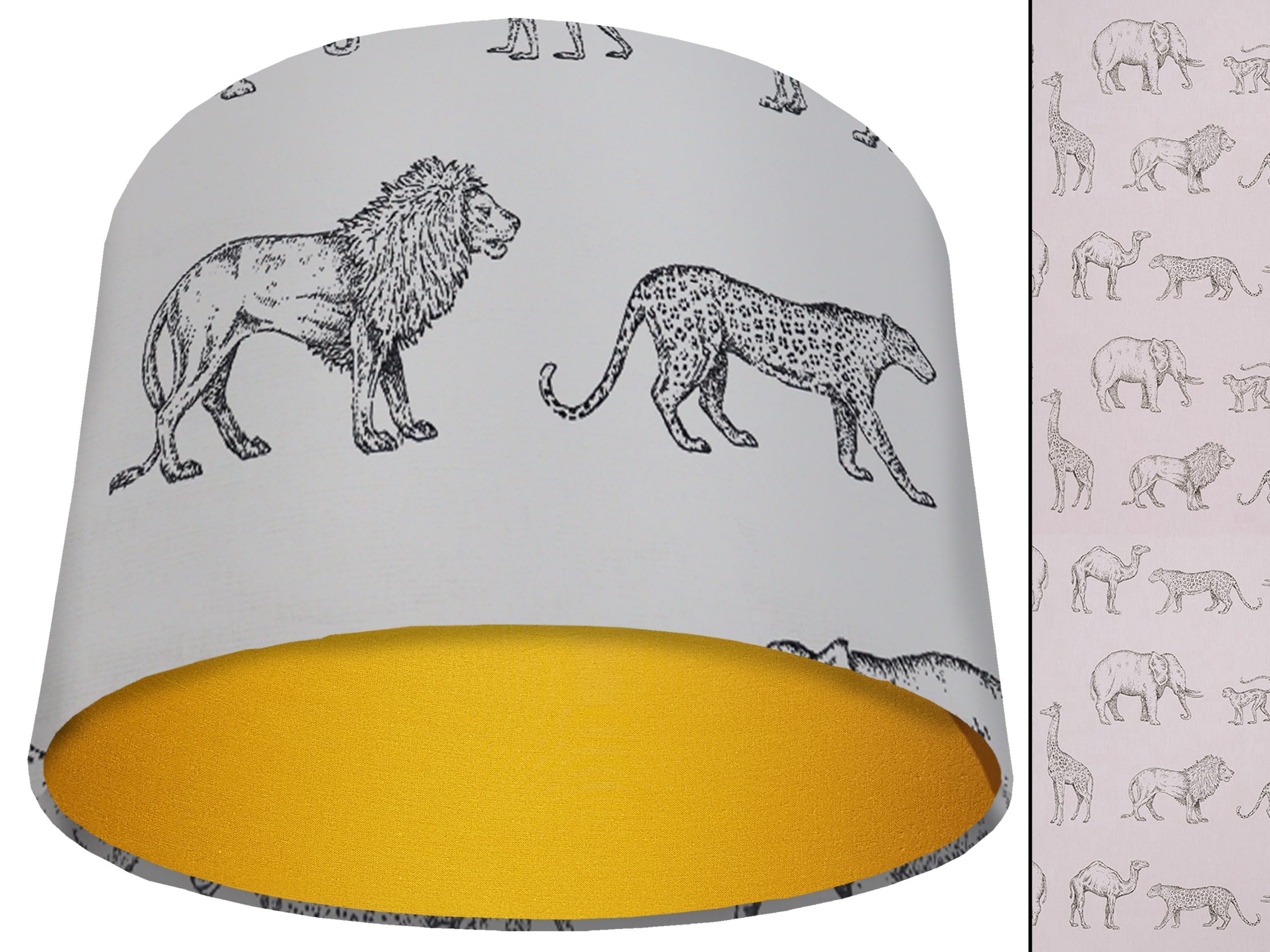 Savannah Animals Light Shade Yellow, African Lampshade
