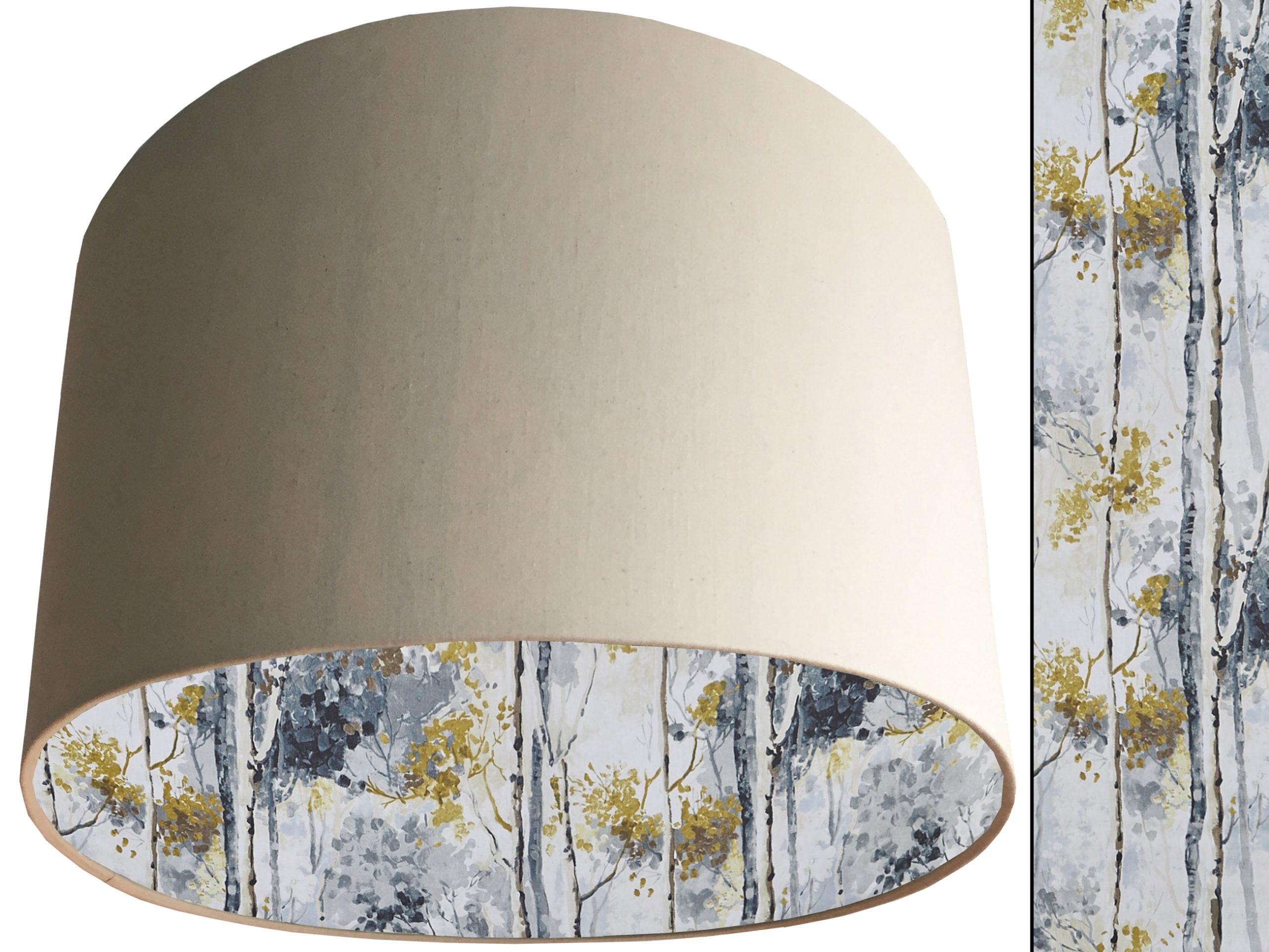 Silver Birch Lampshade Cream, Modern Scandinavian Light