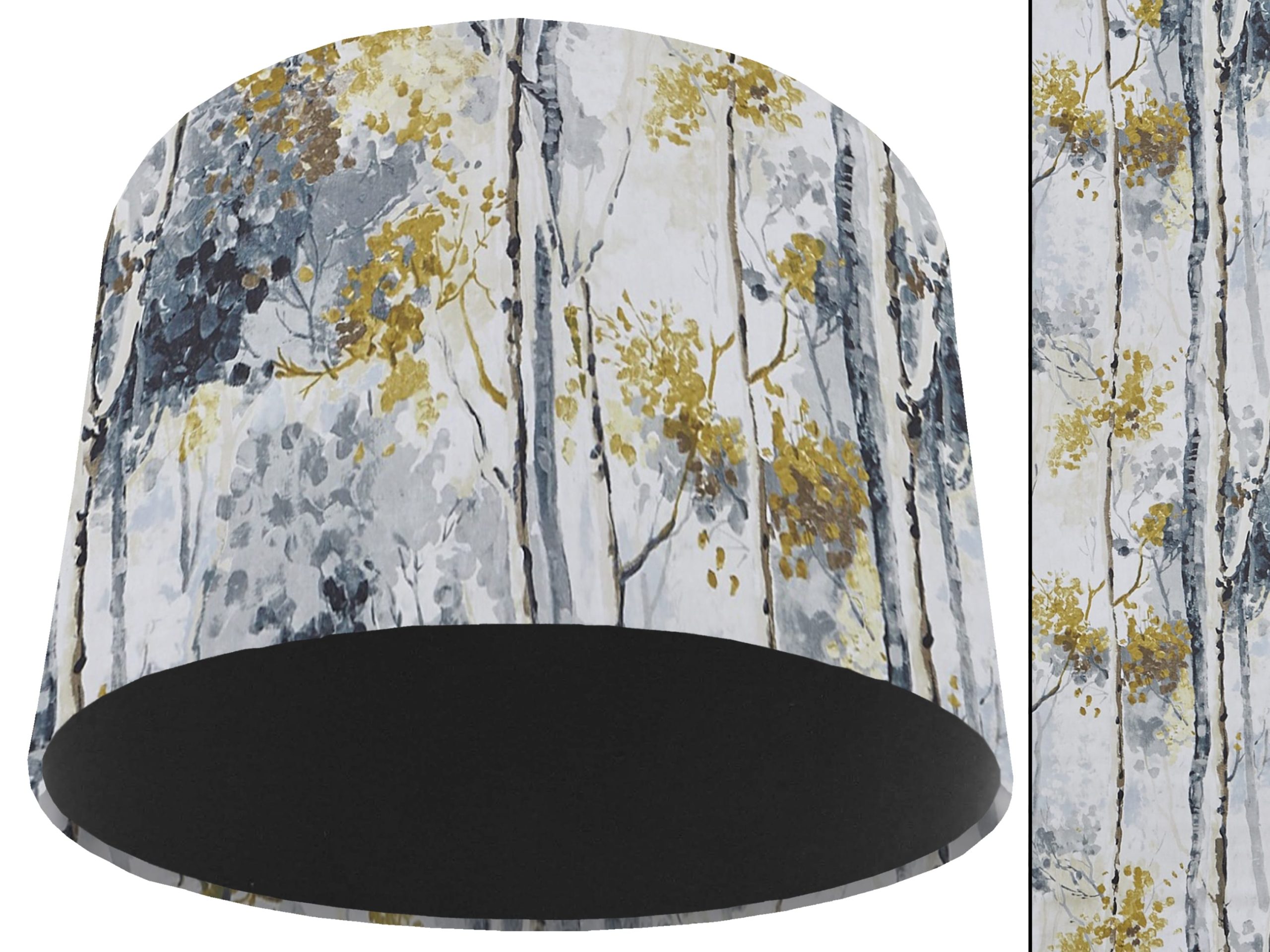 Silver Birch Light Shade Black, Modern Scandi Lampshade