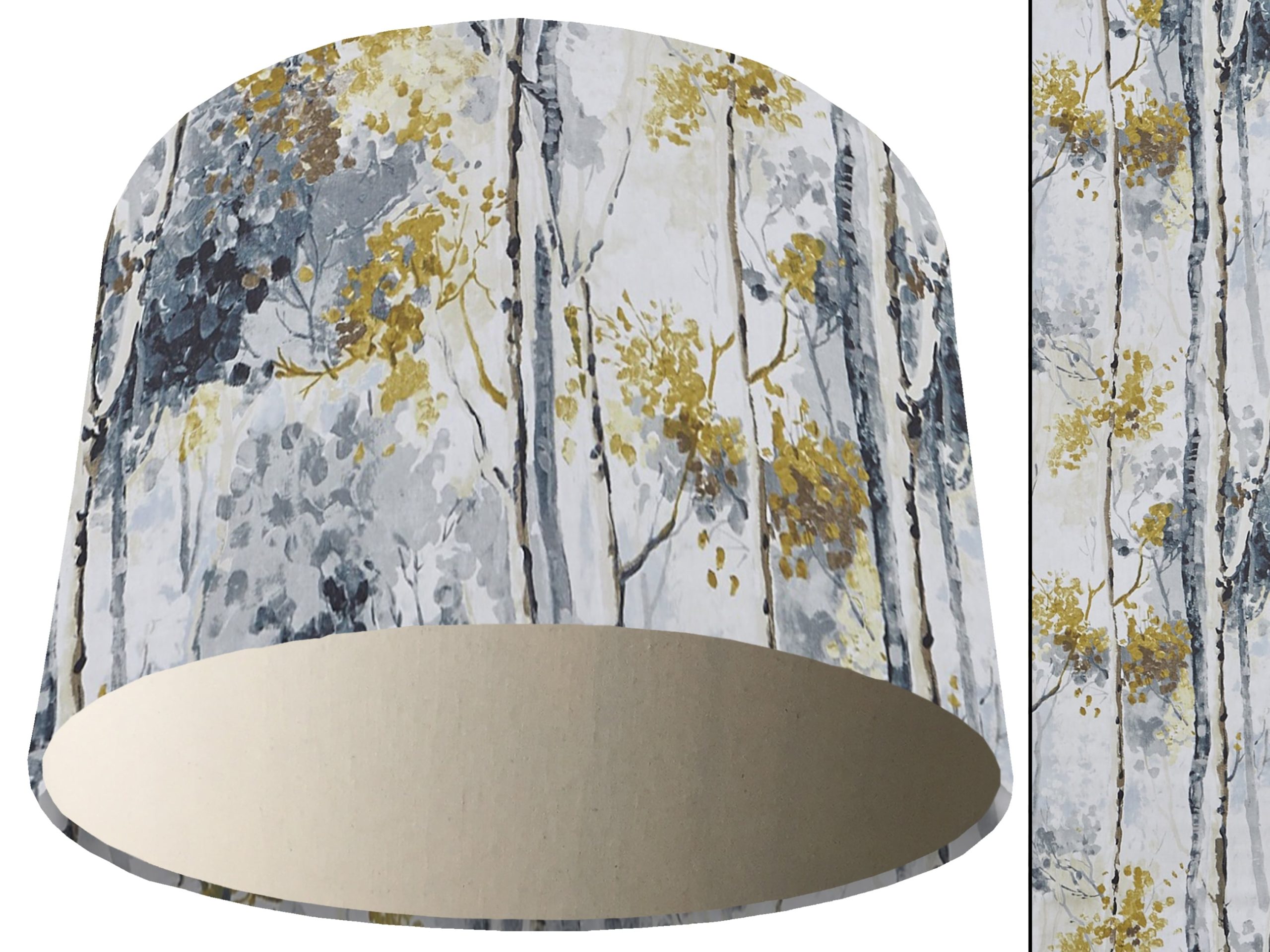 Silver Birch Light Shade Cream, Modern Scandi Lampshade