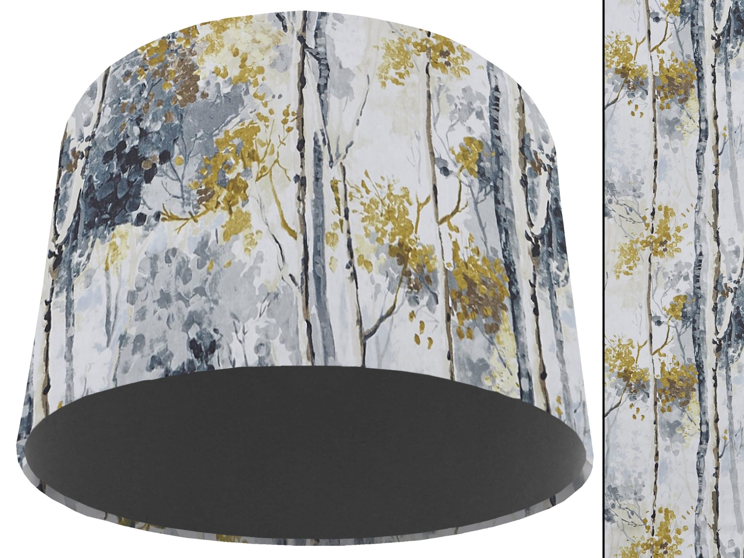 Silver Birch Light Shade Dark Grey, Modern Scandi Lampshade