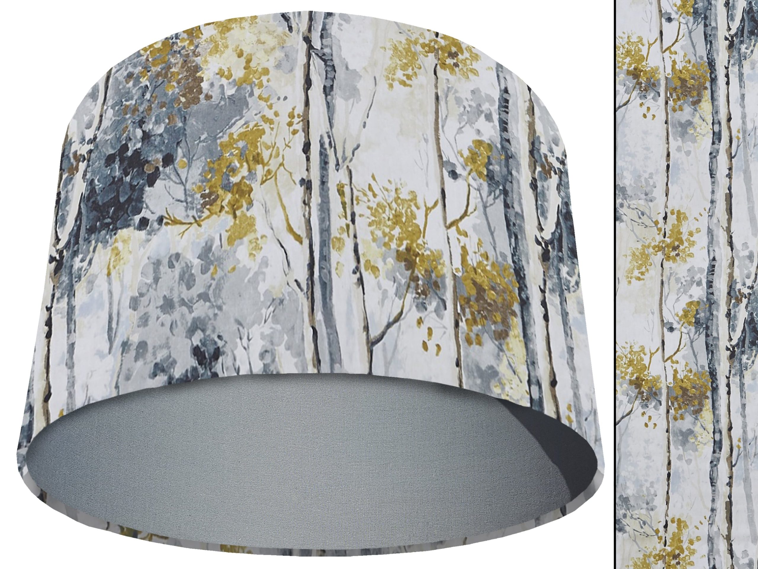Silver Birch Light Shade Light Grey, Modern Scandi Lampshade