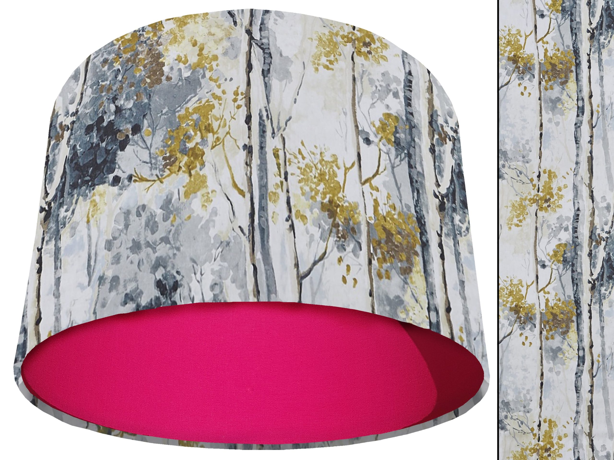 Silver Birch Light Shade Pink, Modern Scandi Lampshade