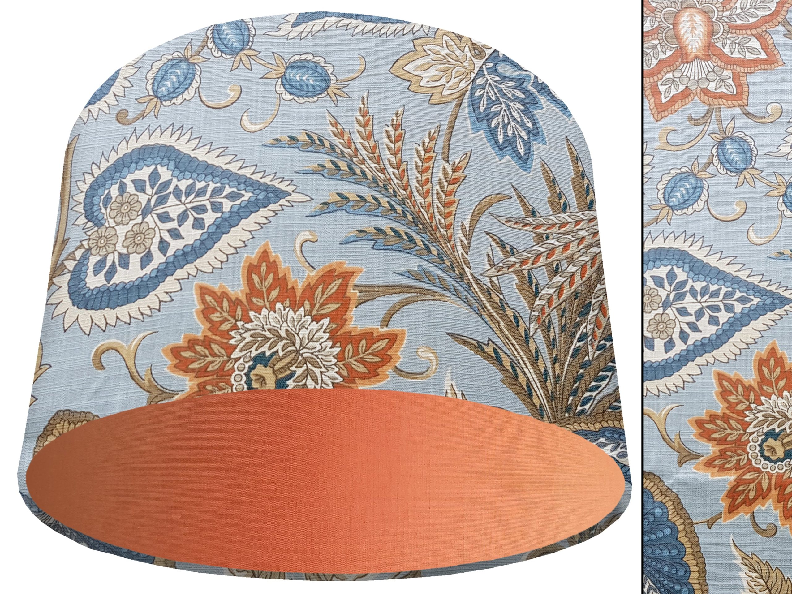 Paisley Sky Blue Light Shade Orange, Modern Home Interior