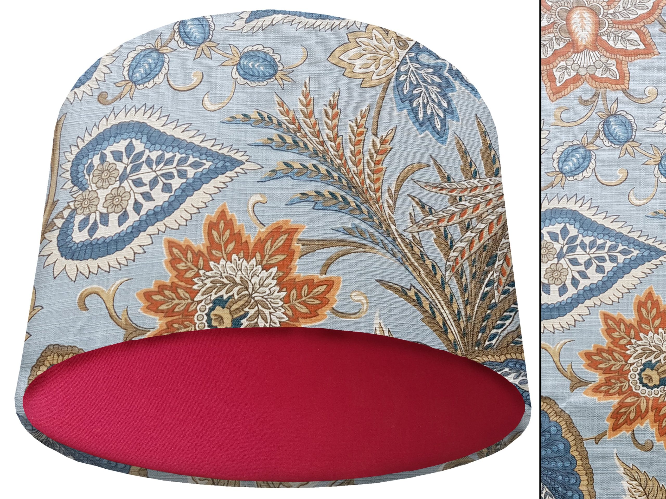 Paisley Sky Blue Light Shade Red, Modern Home Interior