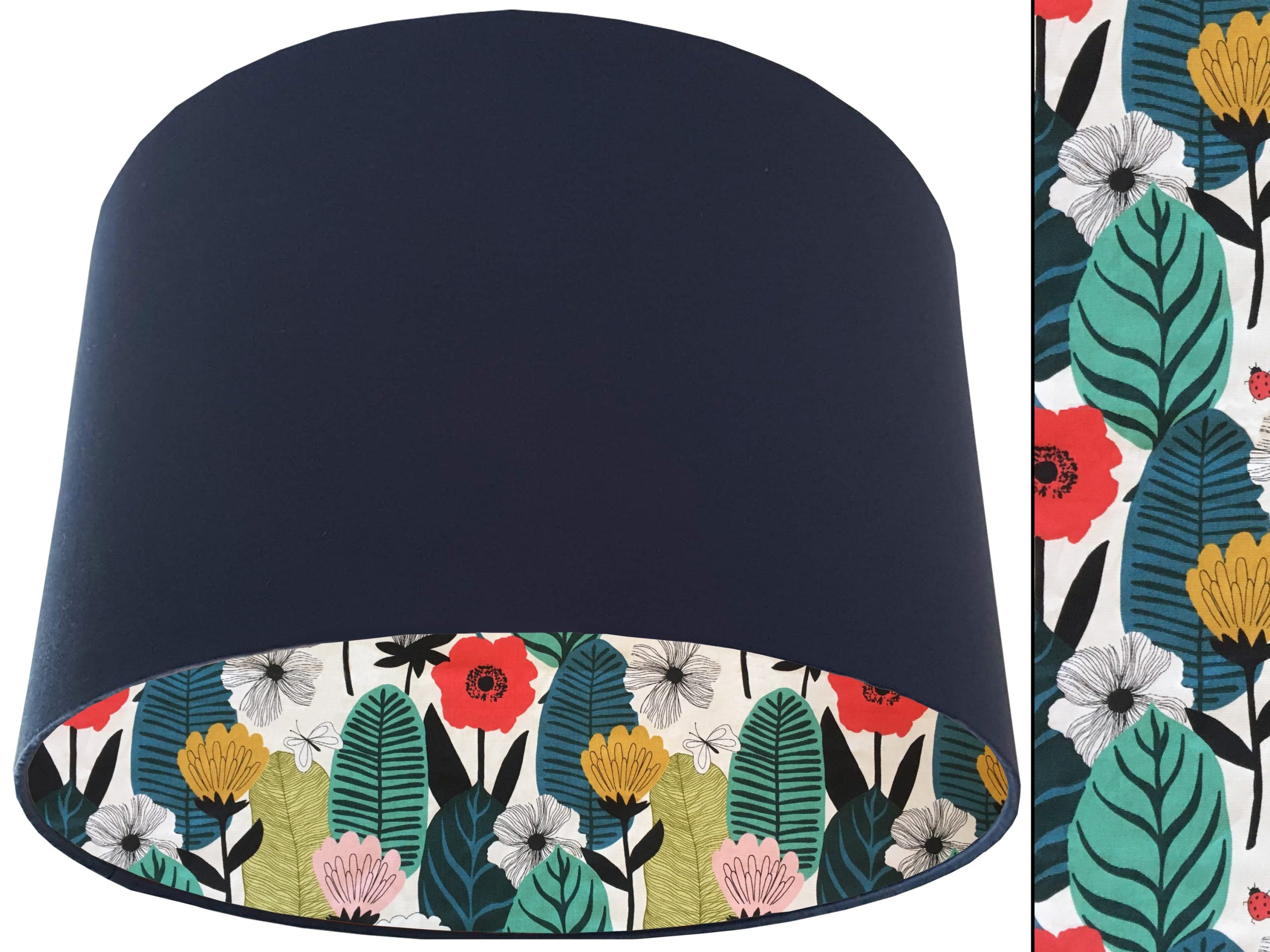 Summer Leaf Lampshade Blue, Modern Scandi Interior