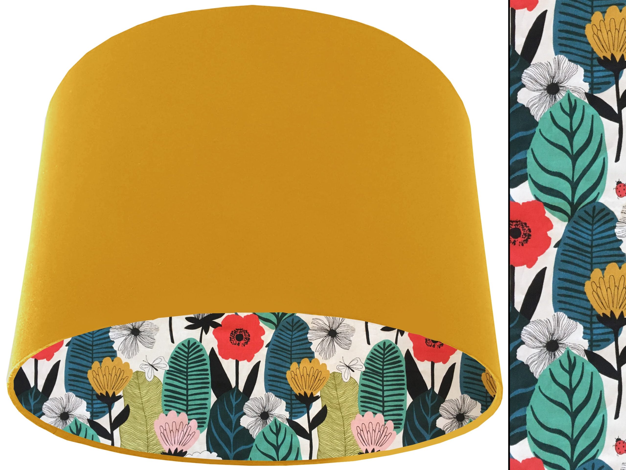 Summer Leaf Lampshade Yellow, Modern Scandi Interior