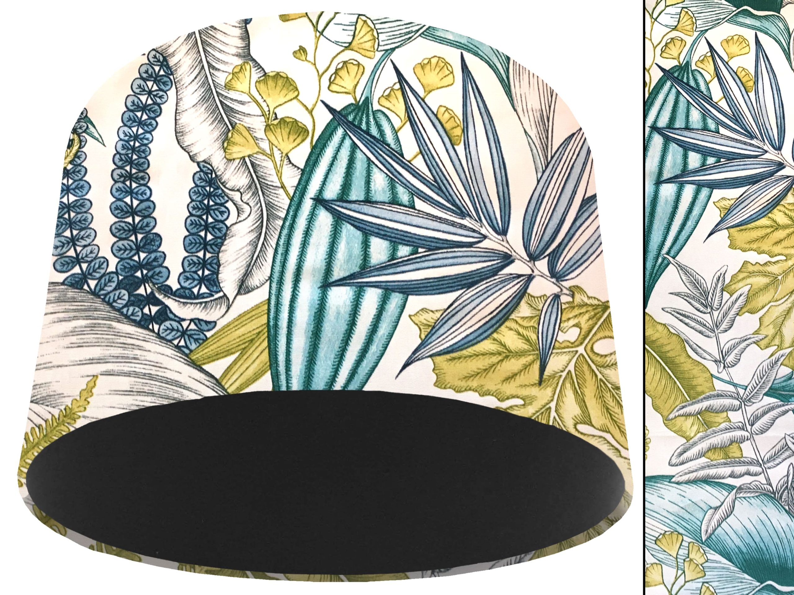 White Tropical Blue Light Shade Black, Colourful Home