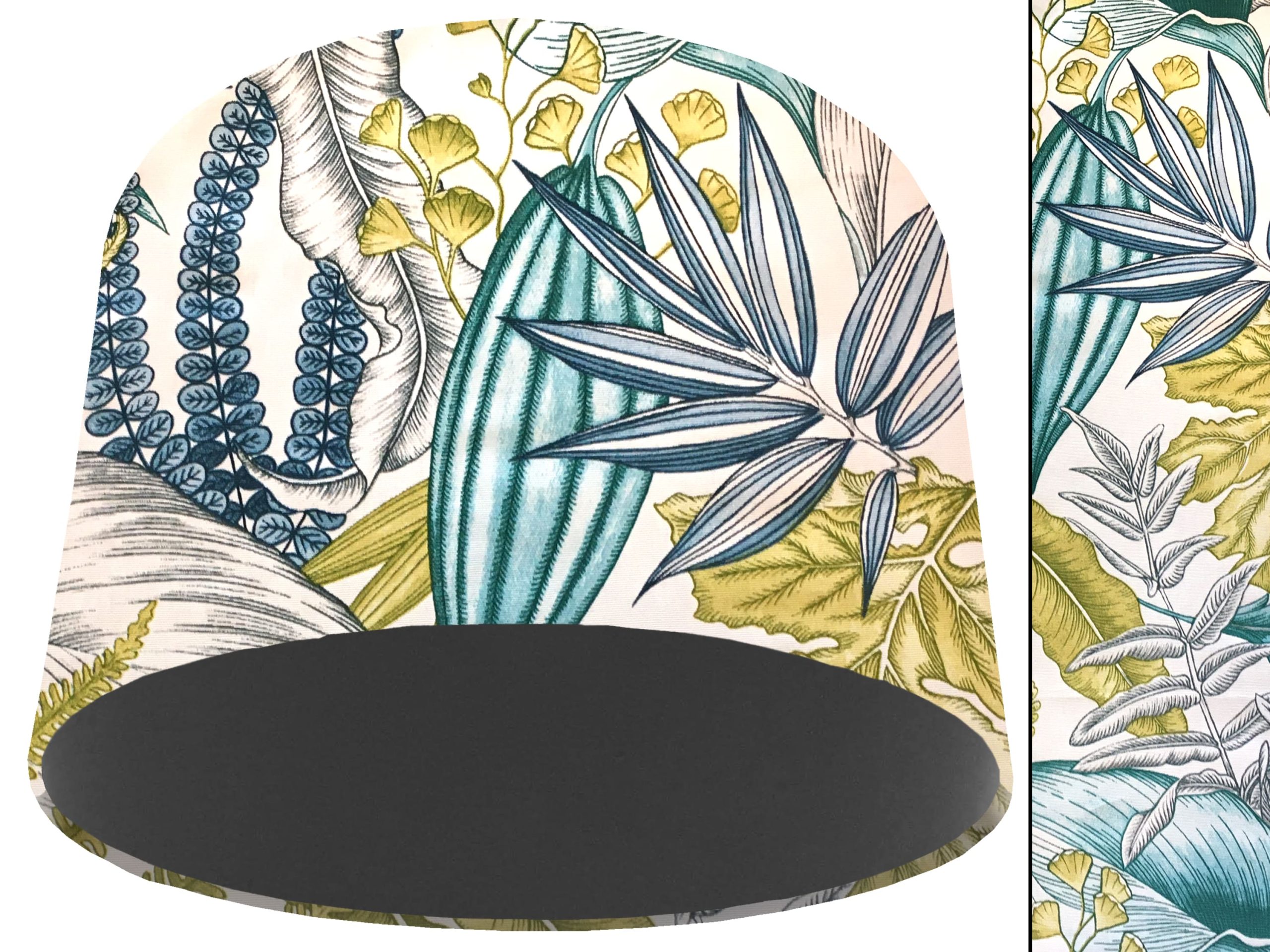White Tropical Blue Light Shade Dark Grey, Colourful Home