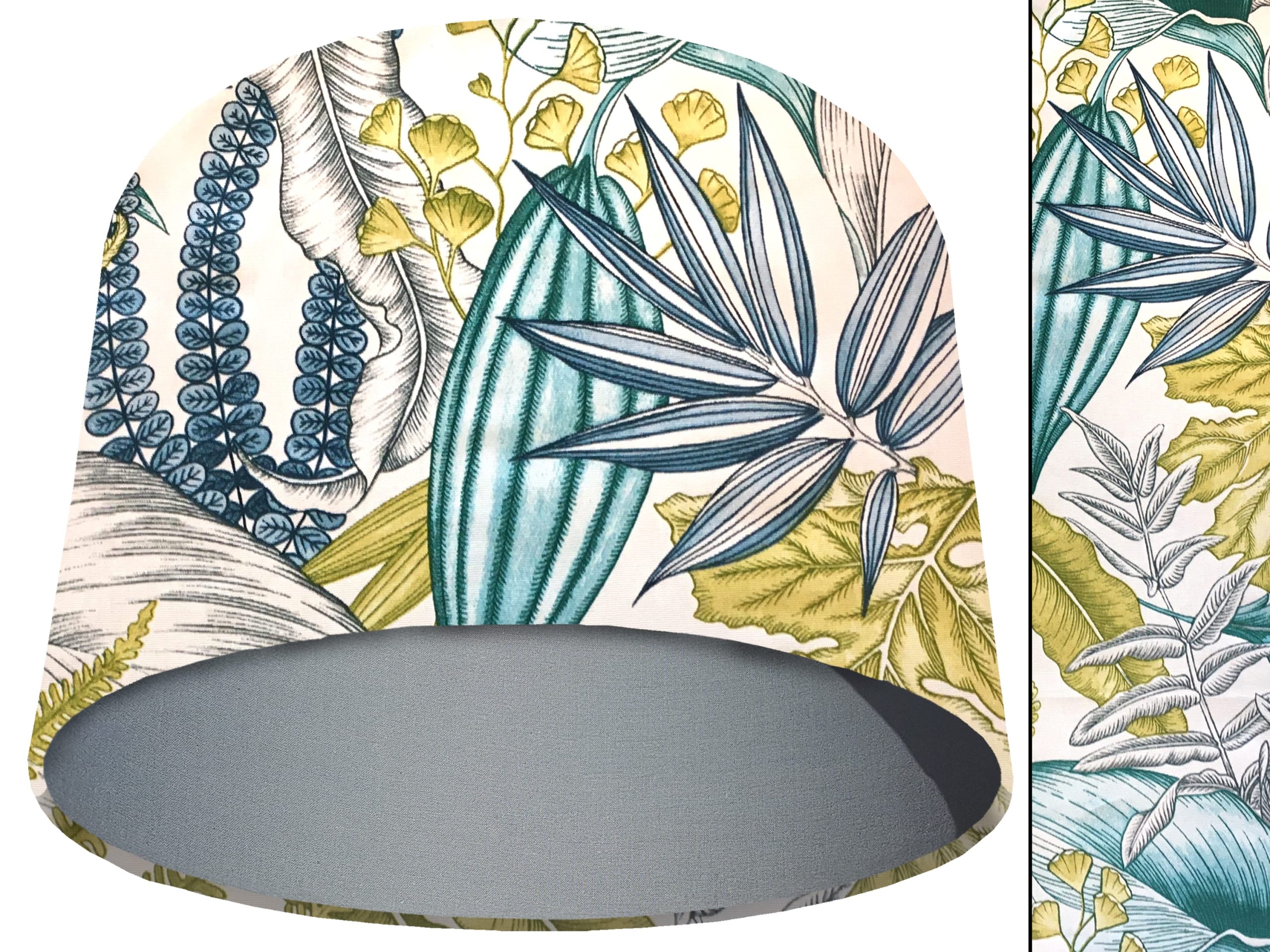 White Tropical Blue Light Shade Light Grey, Colourful Home
