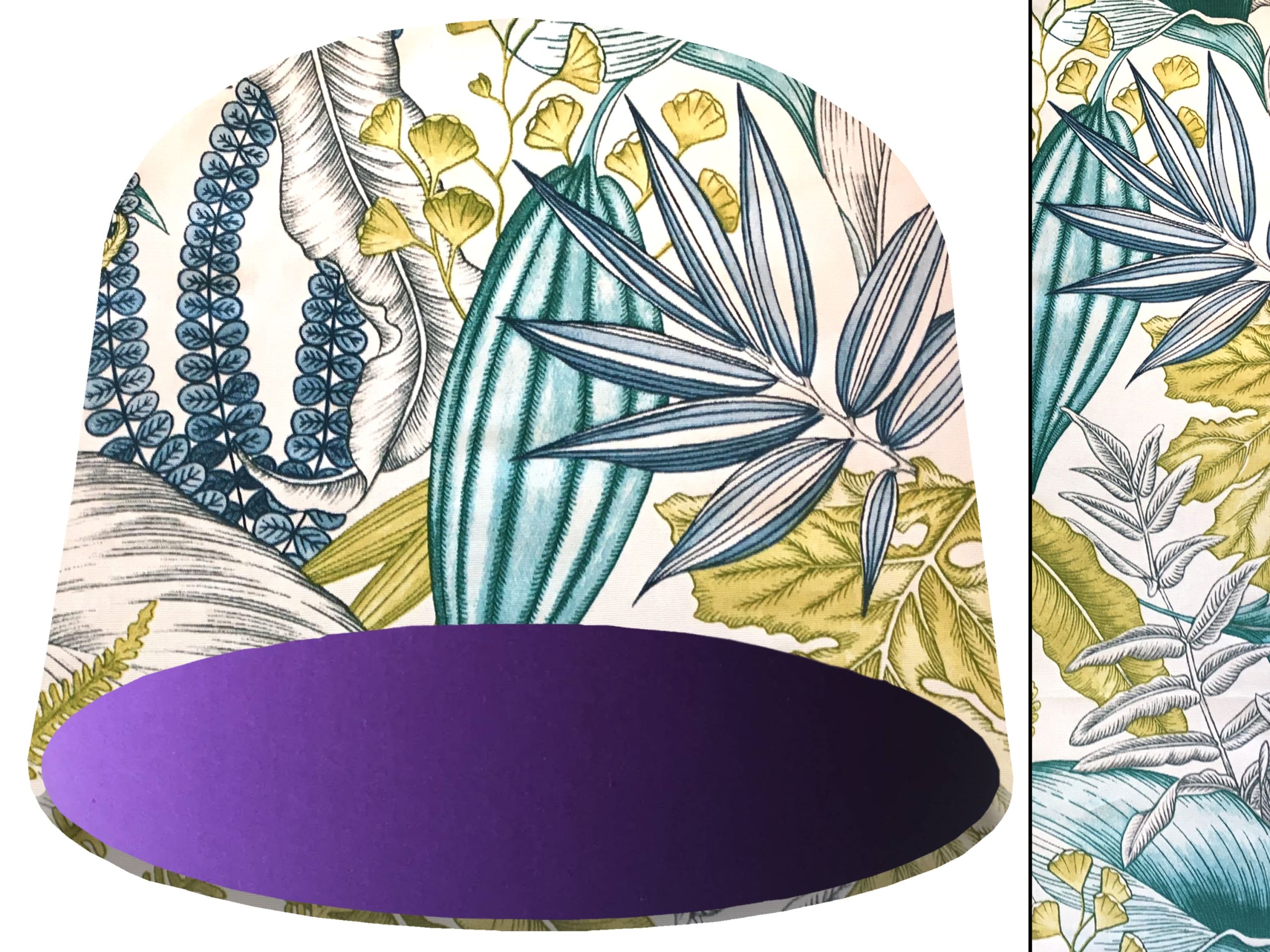 White Tropical Blue Light Shade Purple, Colourful Home
