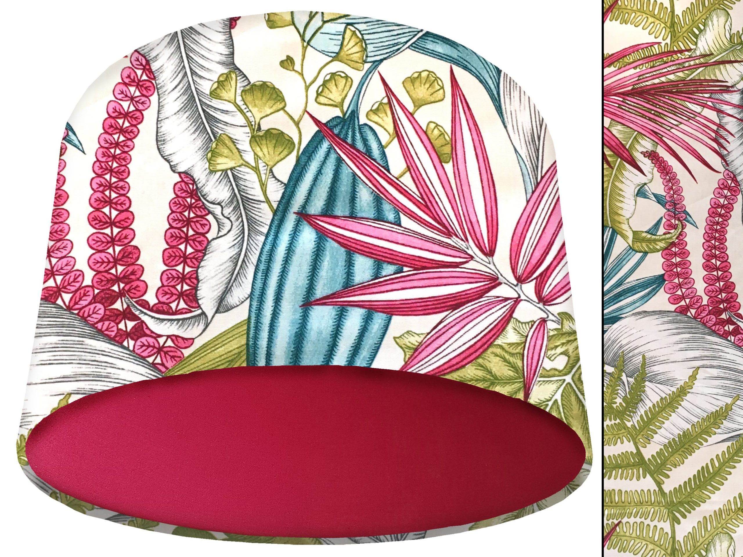 White Tropical Pink Light Shade Red, Vibrant Lampshade
