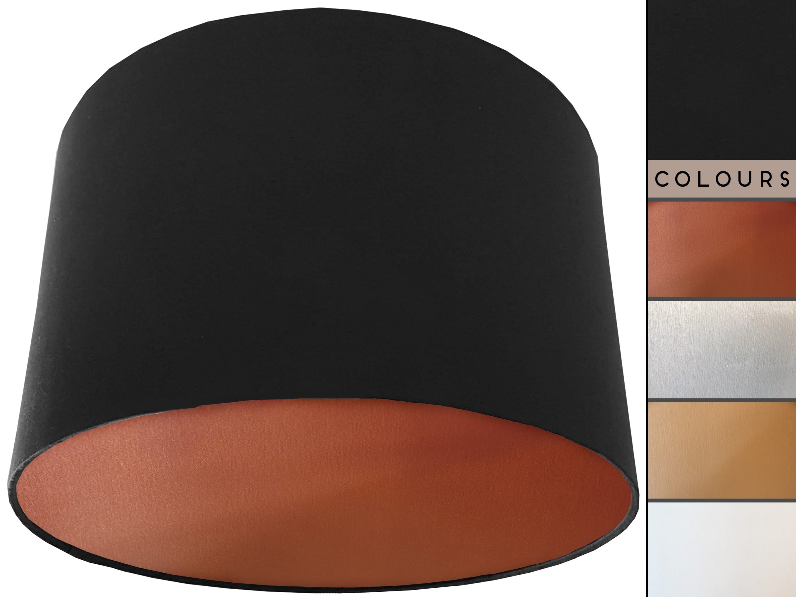 Black Lampshade Copper, Plain Black Light Shade
