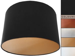 Black Lampshade Gold, Plain Black Light Shade