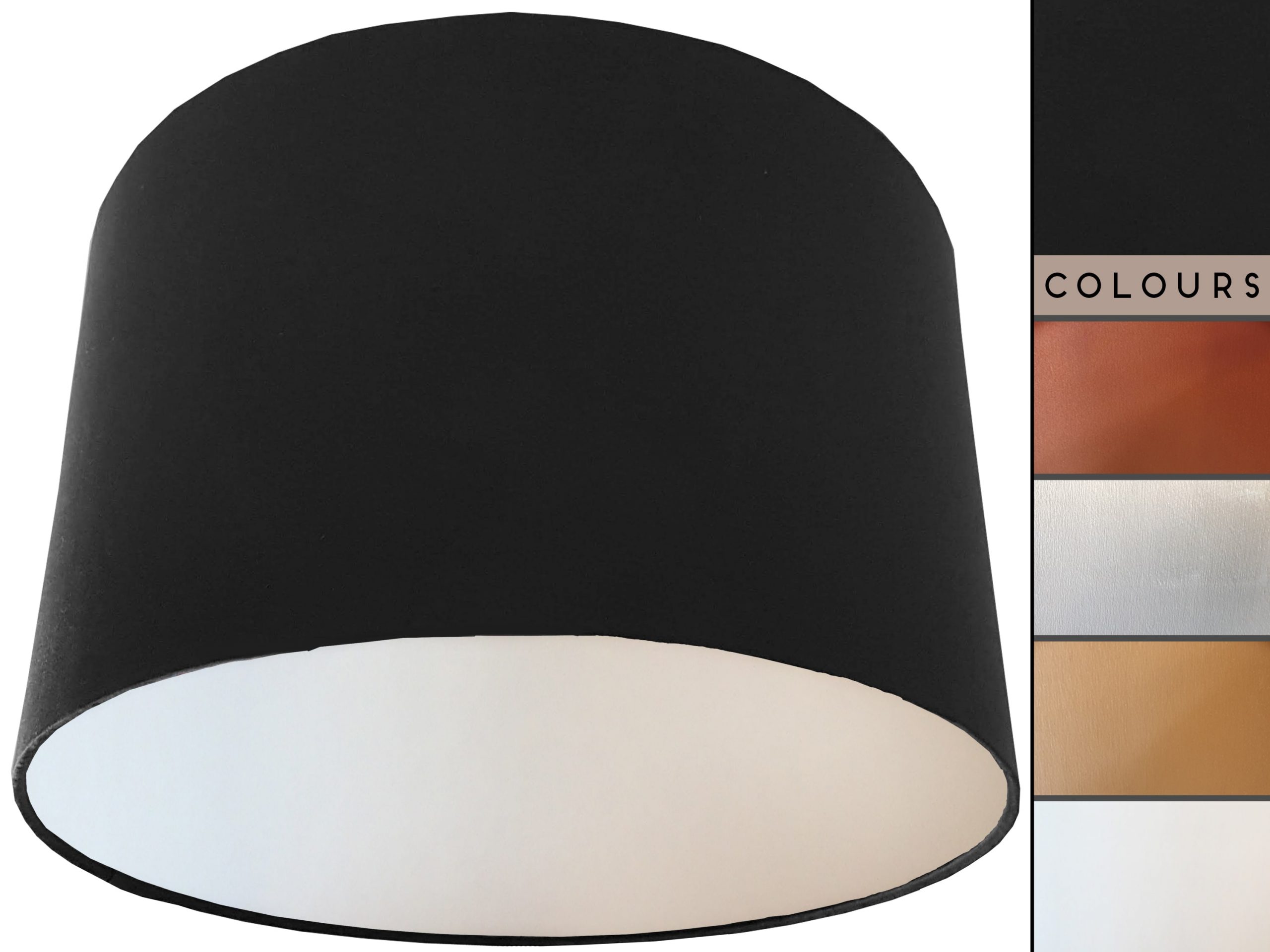 Black Lampshade White, Plain Black Light Shade