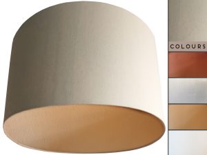 Cream Lampshade Gold, Plain Cream Light Shade