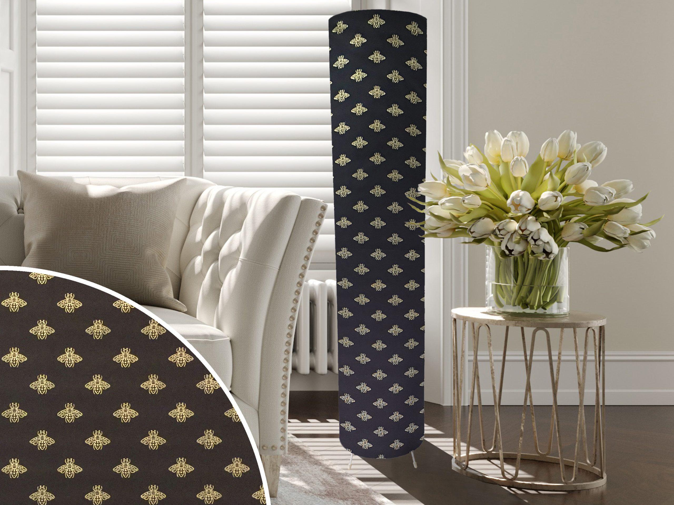 Golden Bee Floor Lamp, Animal Lampshade