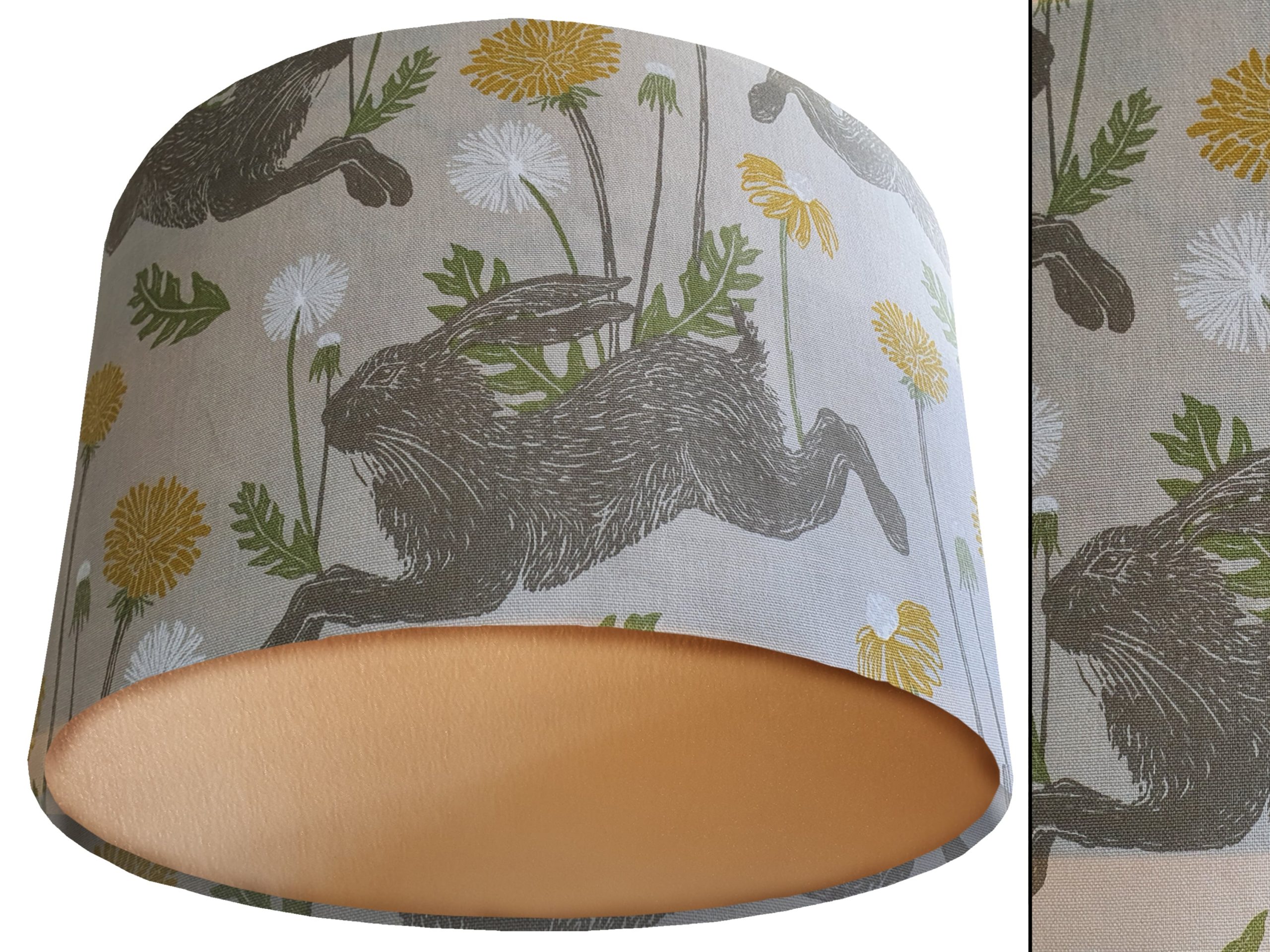 Countryside Rabbit Lamp Shade Gold, Classic Country Home